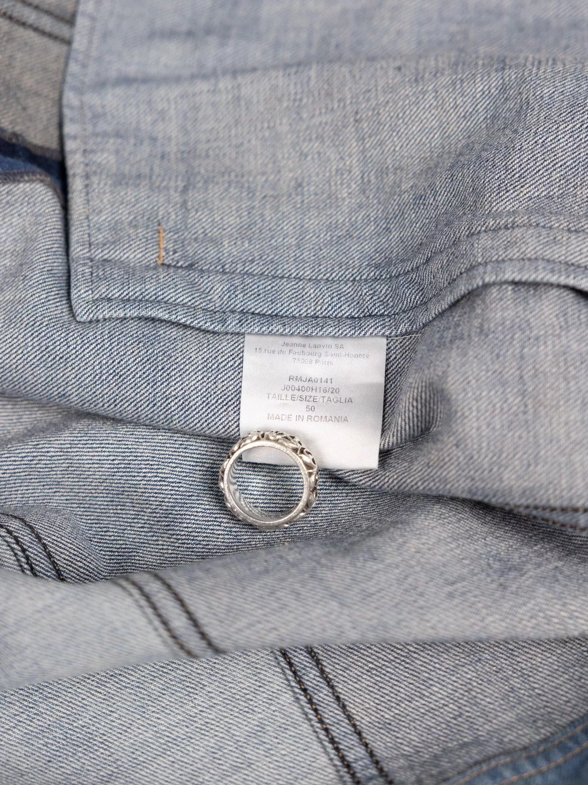 Lanvin Denim Jackets Lanvin Split Wash Denim Jacket Blue