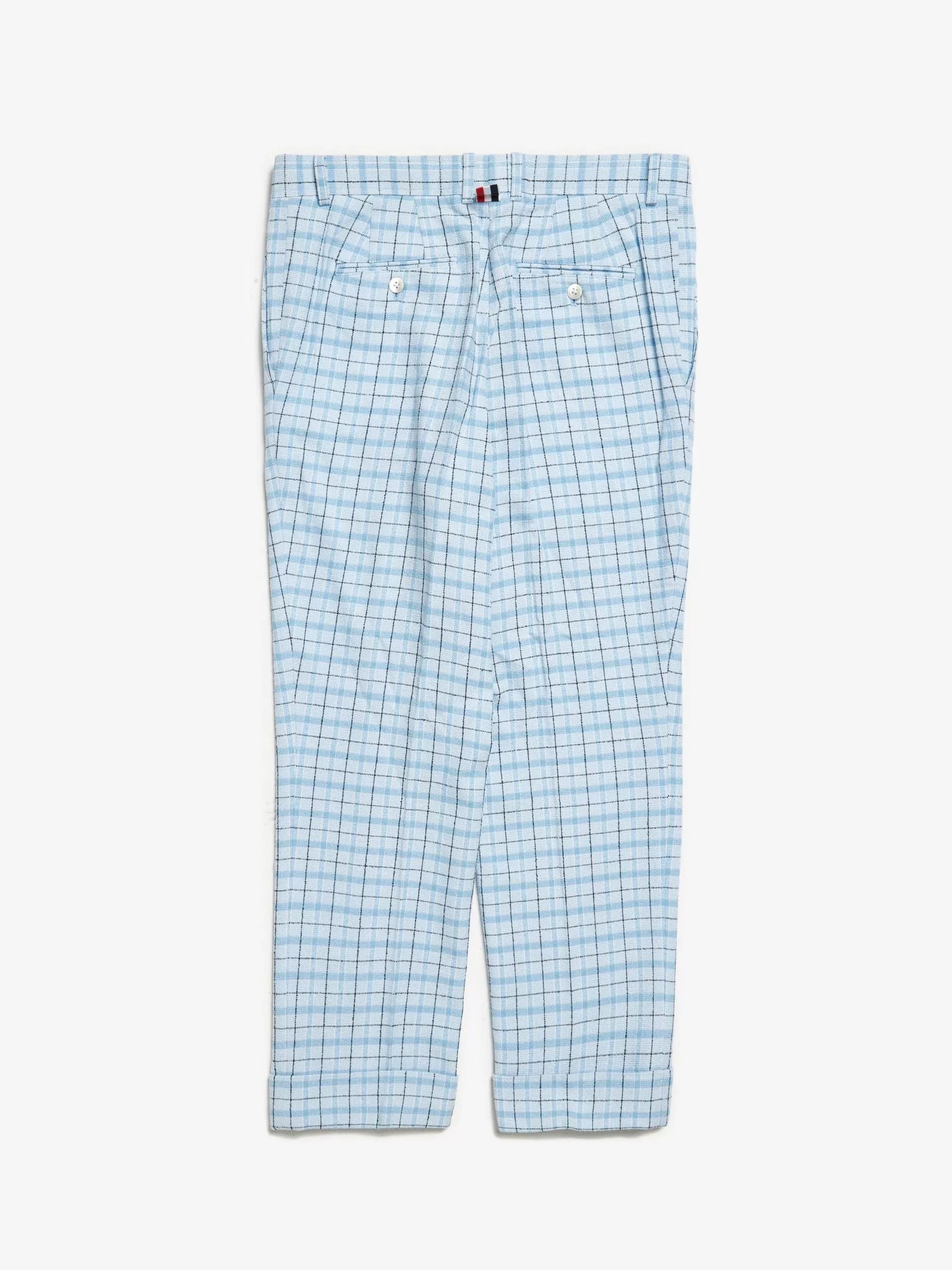 Thom Browne Casual Pants Thom Browne Light Blue Checkered Pants
