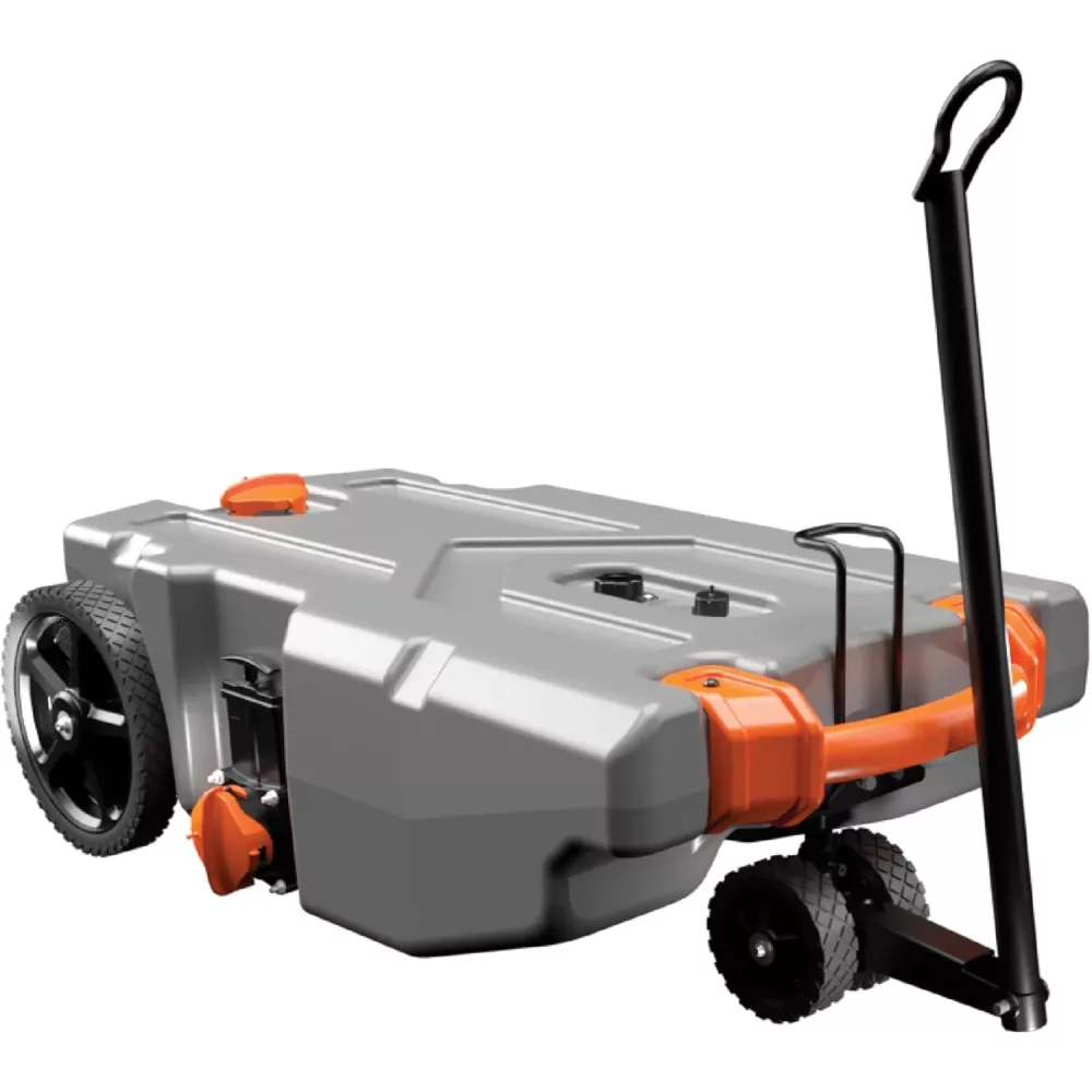 Camco Rhino Portable Camper - Features 2 Steerable No-Flat Front Wheels