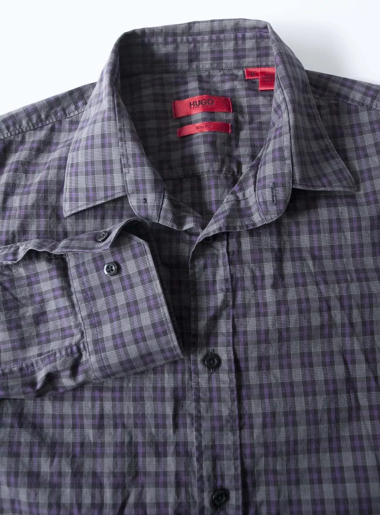 Hugo Boss Shirts Button Ups Hugo Boss Shirt Slim Fit Size M Purple/ Gray Multi