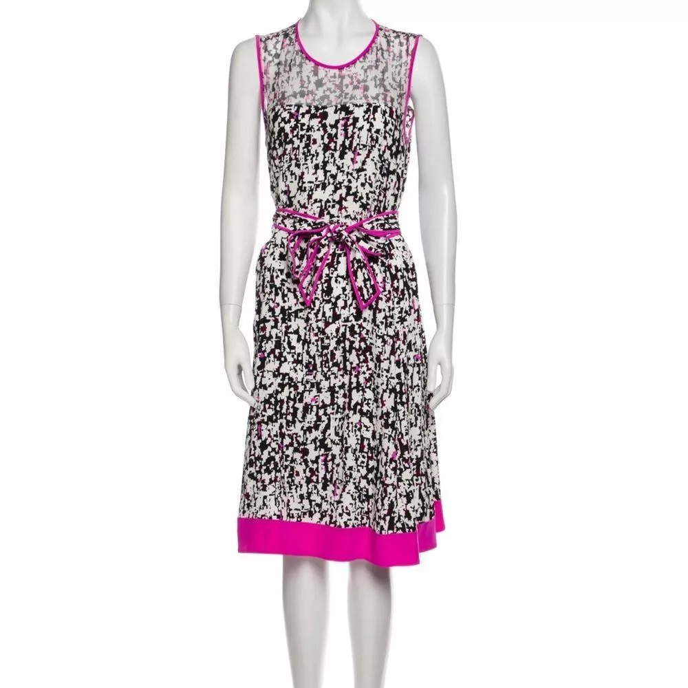 Kate Spade Midi Dresses Kate Spade SZ 10 Printed Midi Length Dress Black
