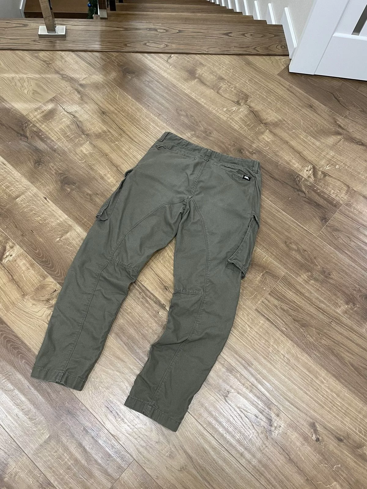 Vintage Casual Pants Vintage Olive Military Cargo Pockets Bondage Pants Size 34 Green