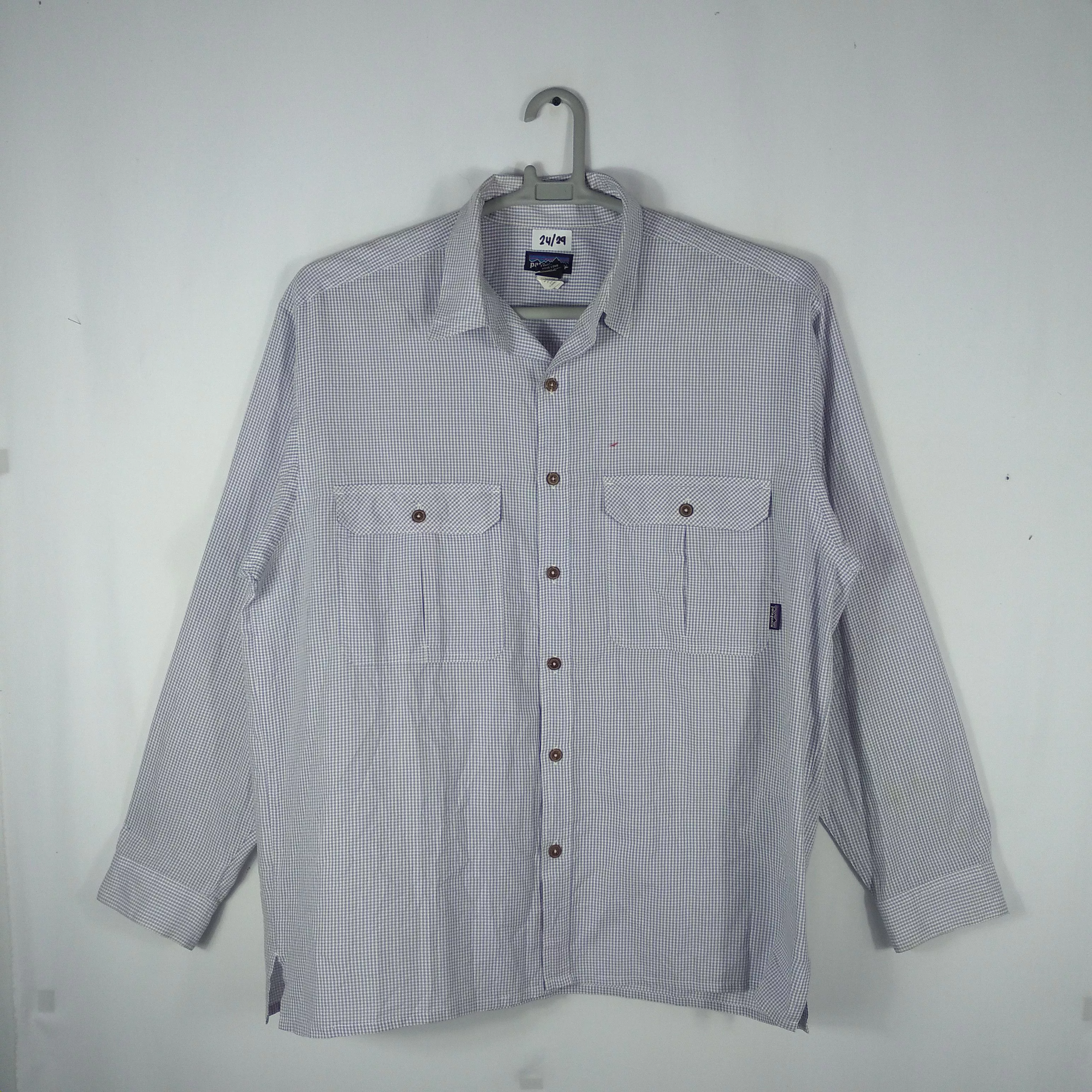 Patagonia Shirts Button Ups Patagonia × Vintage Vintage Patagonia Checkerboard Double Pocket Button Shirts White Streetwear