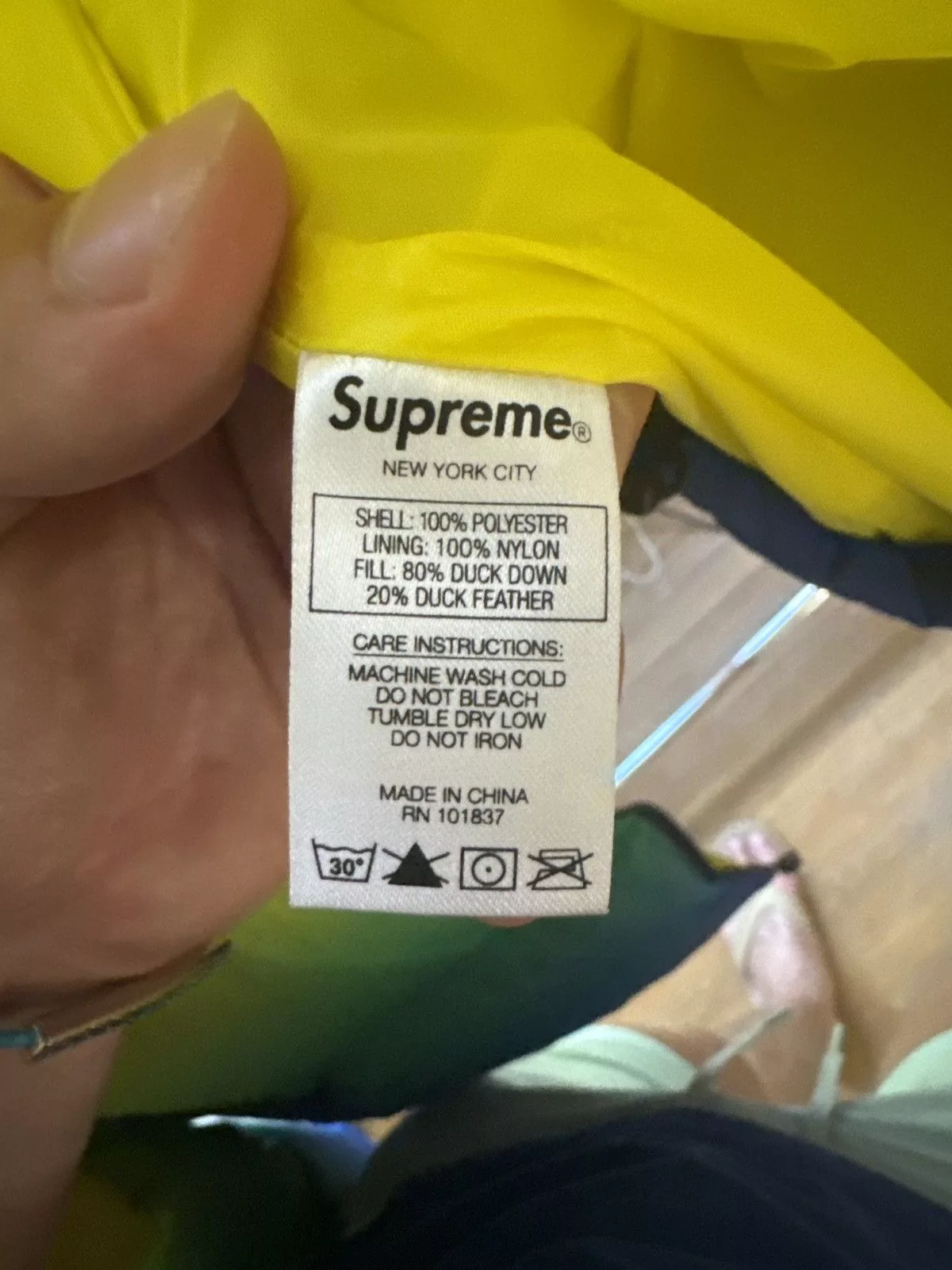 Supreme Heavy Coats Supreme Gradient Puffy Jacket Yellow