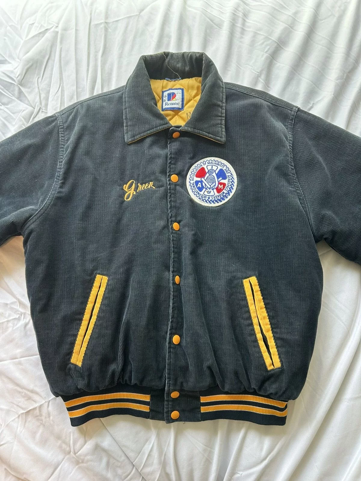Rennoc Bombers Vintage Rennoc Jacket Varsity Blue