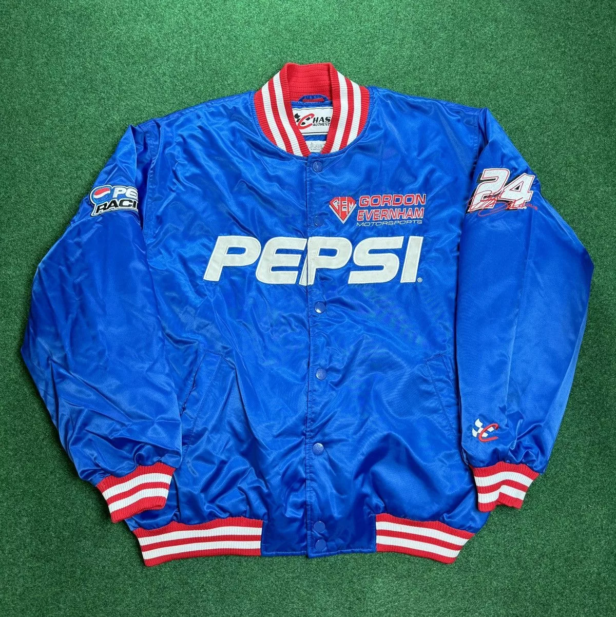 Chase Authentics Bombers Chase Authentics × Vintage NASCAR Chase Authentics Pepsi #24 Jeff Gordon Blue Jacket