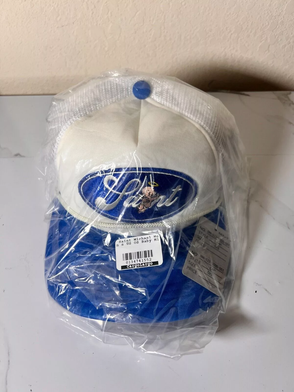 Saint Michael Hats Saint Michael Saint Mxxxxxx Baby Michael Cap White Blue