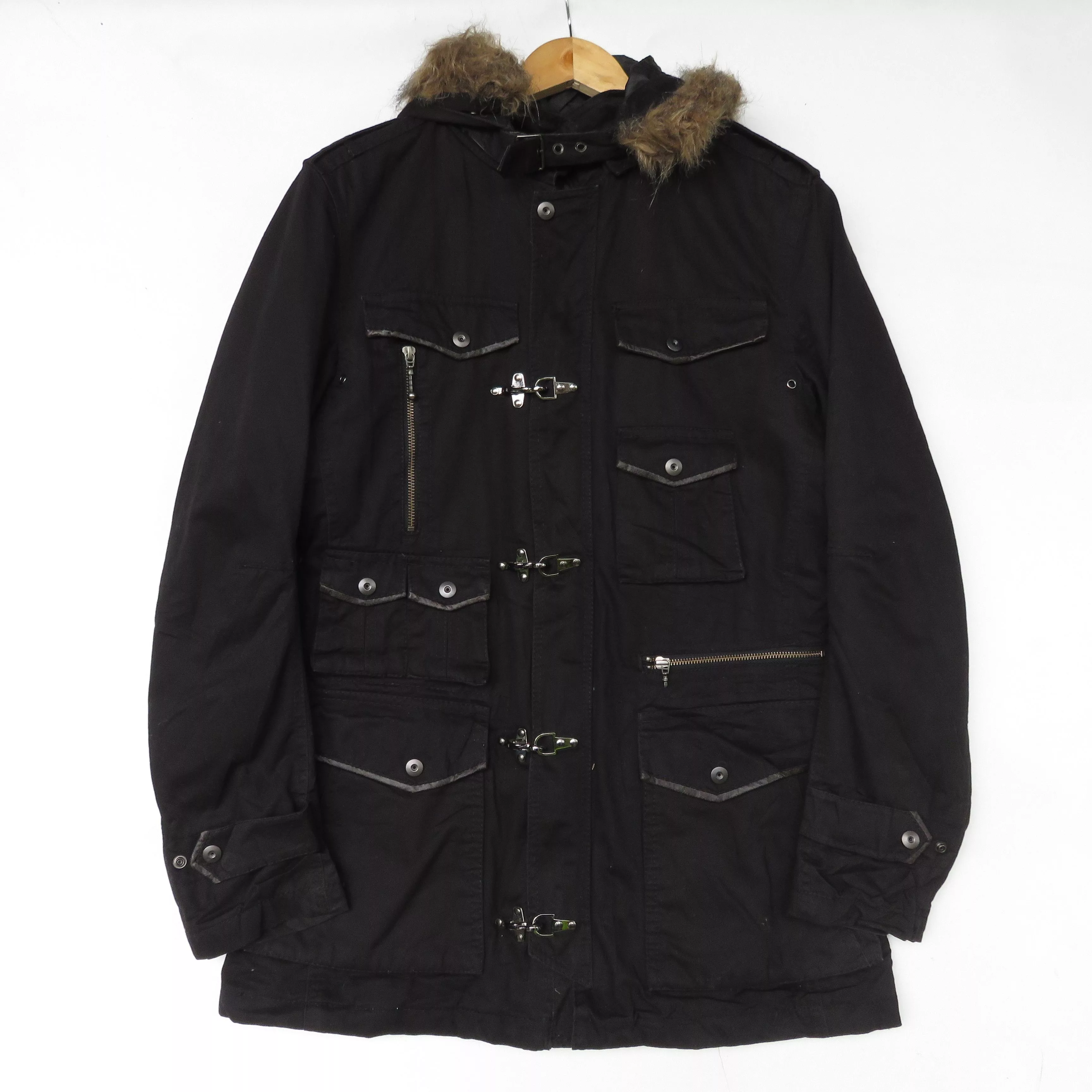 Japanese Brand Light Jackets Japanese Brand × Seditionaries Cargo Multipocket Tactical Jacket Black Streetwear