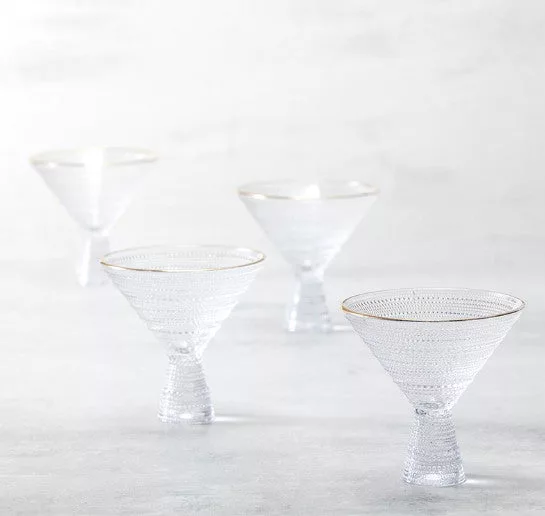 Jupiter Clear w/Gold Rim Martini 11.5oz