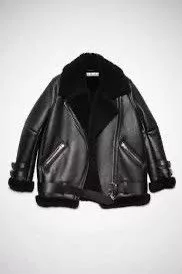 Acne Studios Leather Jackets Acne Studios Acne Studio Shearling Leather Jacket Black