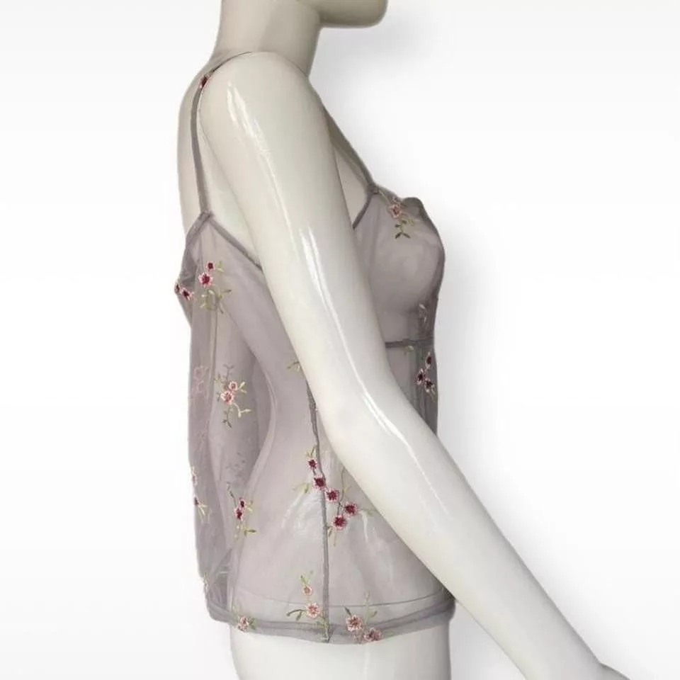 Other Tank Tops Other See Trough Tank Top Gray
