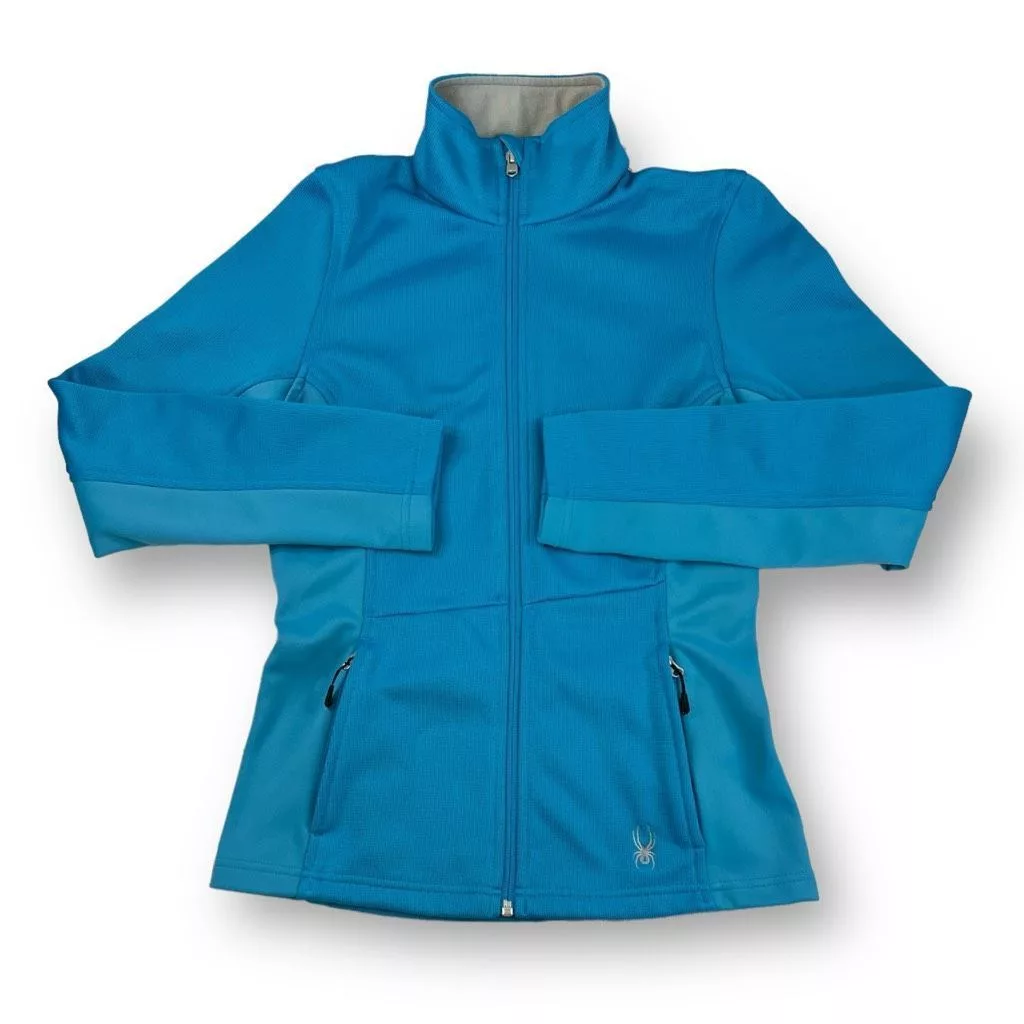 Spyder Jackets Spyder Sweater Core Full Zip Blue Jacket Size Medium