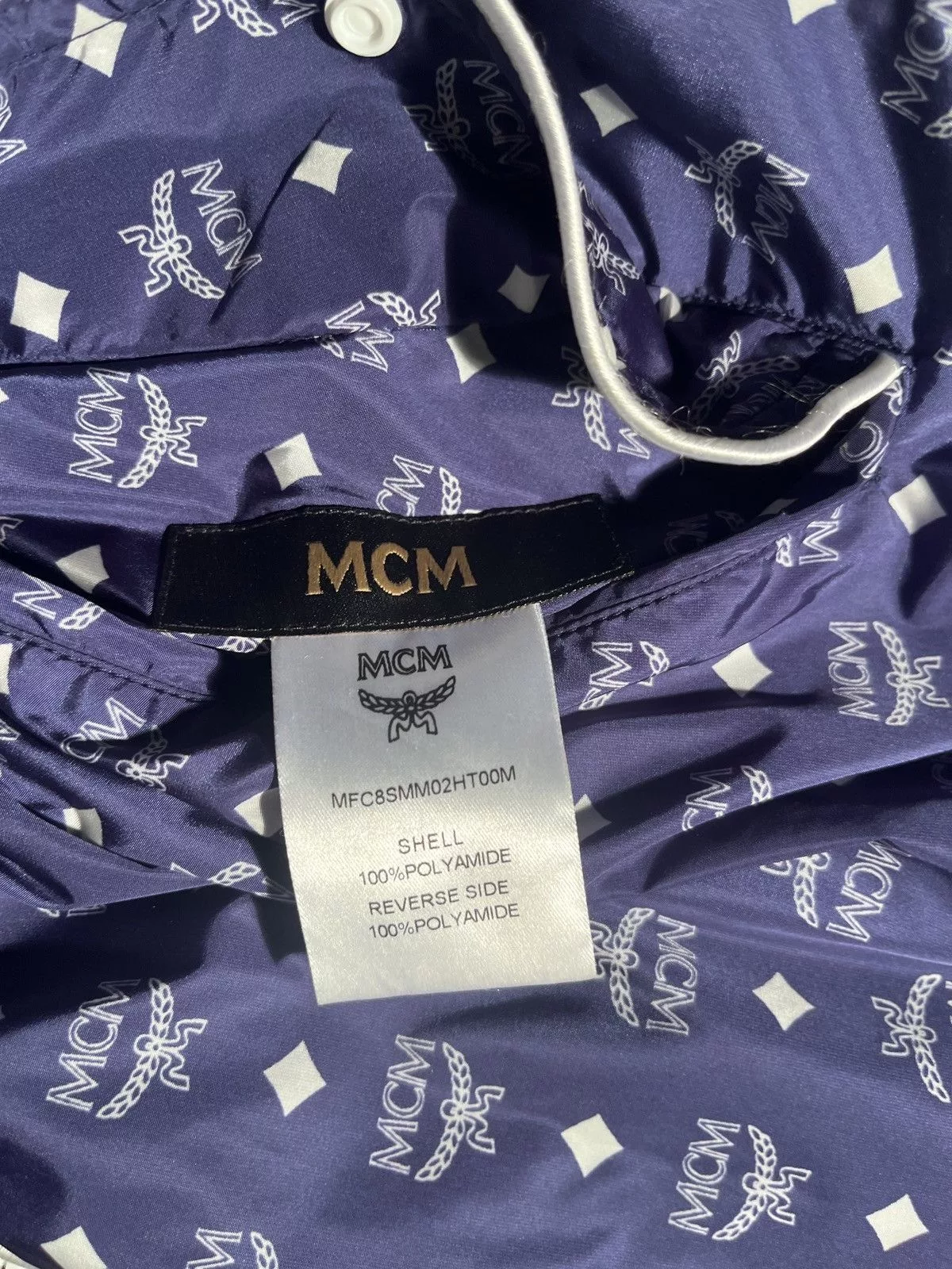 MCM Light Jackets MCM reversible navy blue Logo windbreaker