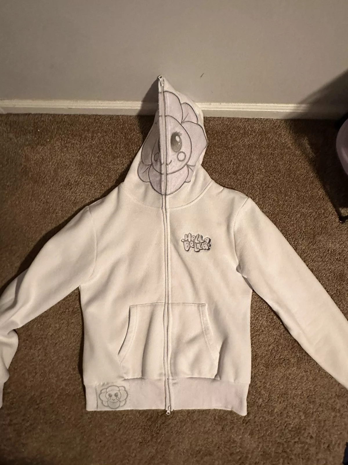 Other Light Jackets Other Hella Bella White Zip Up Streetwear