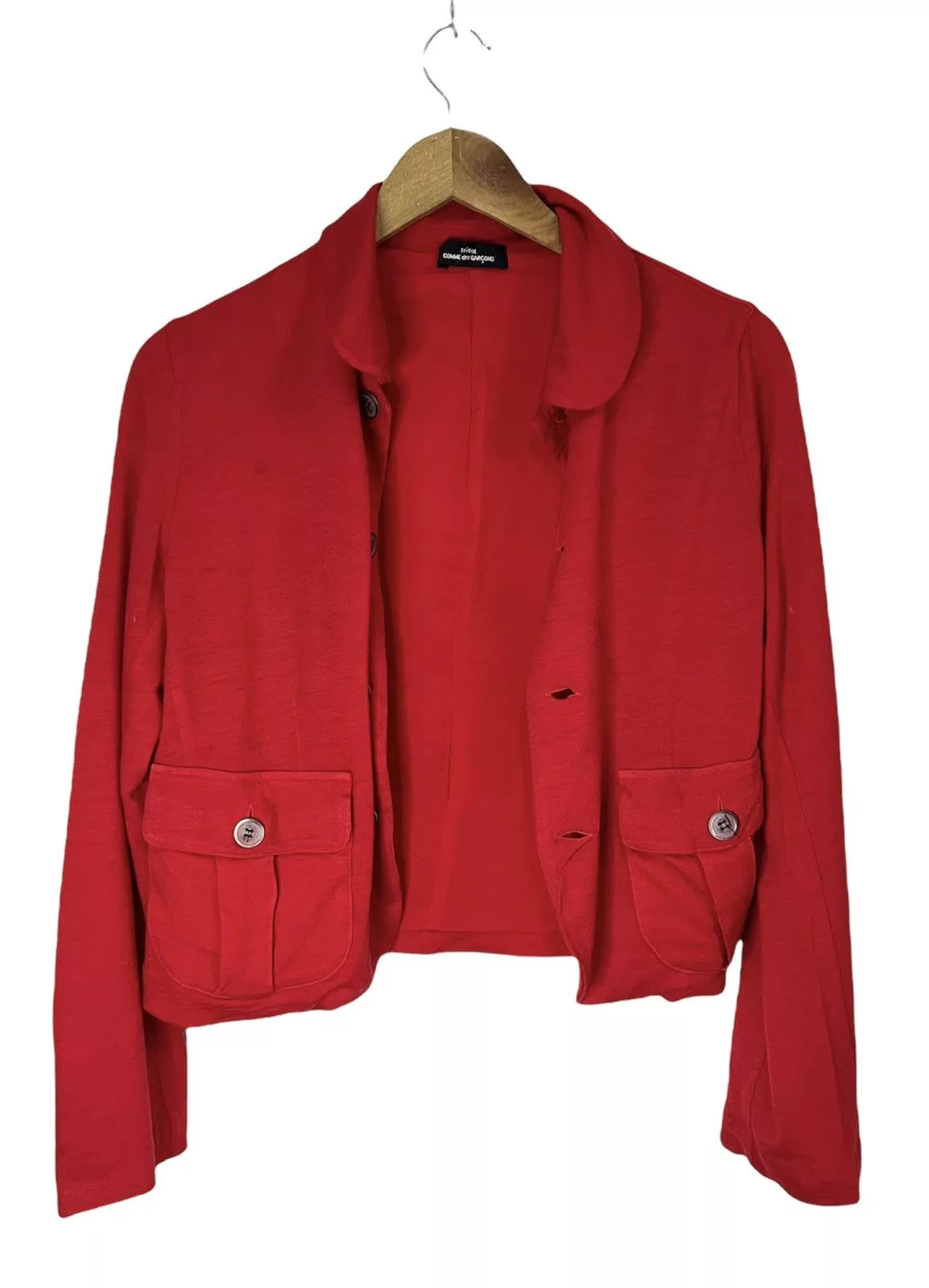 Comme des Garcons Jackets Comme des Garcons × Comme des Garcons Homme Plus Comme Des Garcons Tricot Silk AD2006 Jacket Red