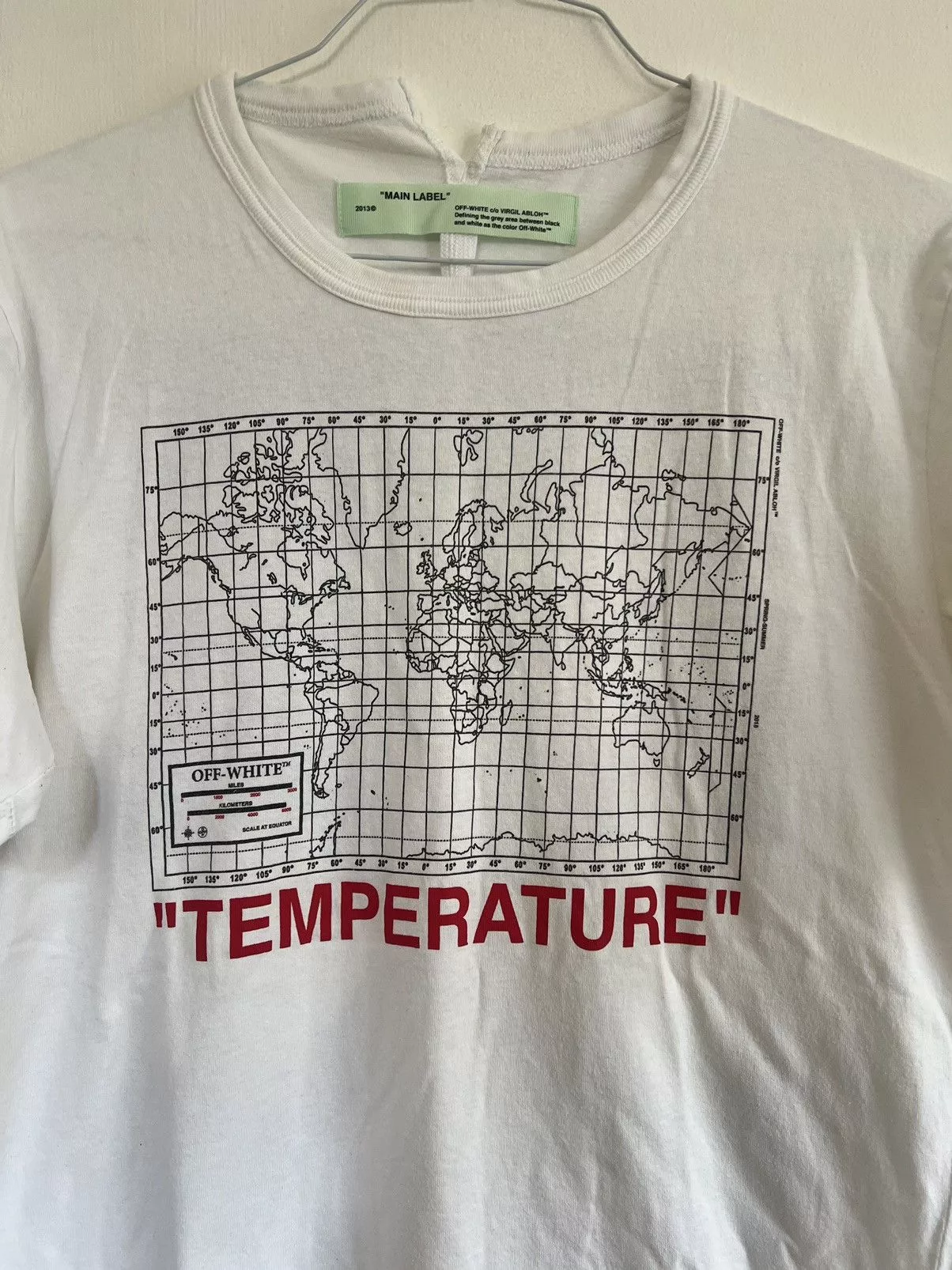 Off-White Short Sleeve T Shirts Off-White × Virgil Abloh Off white temperature Map TEE
