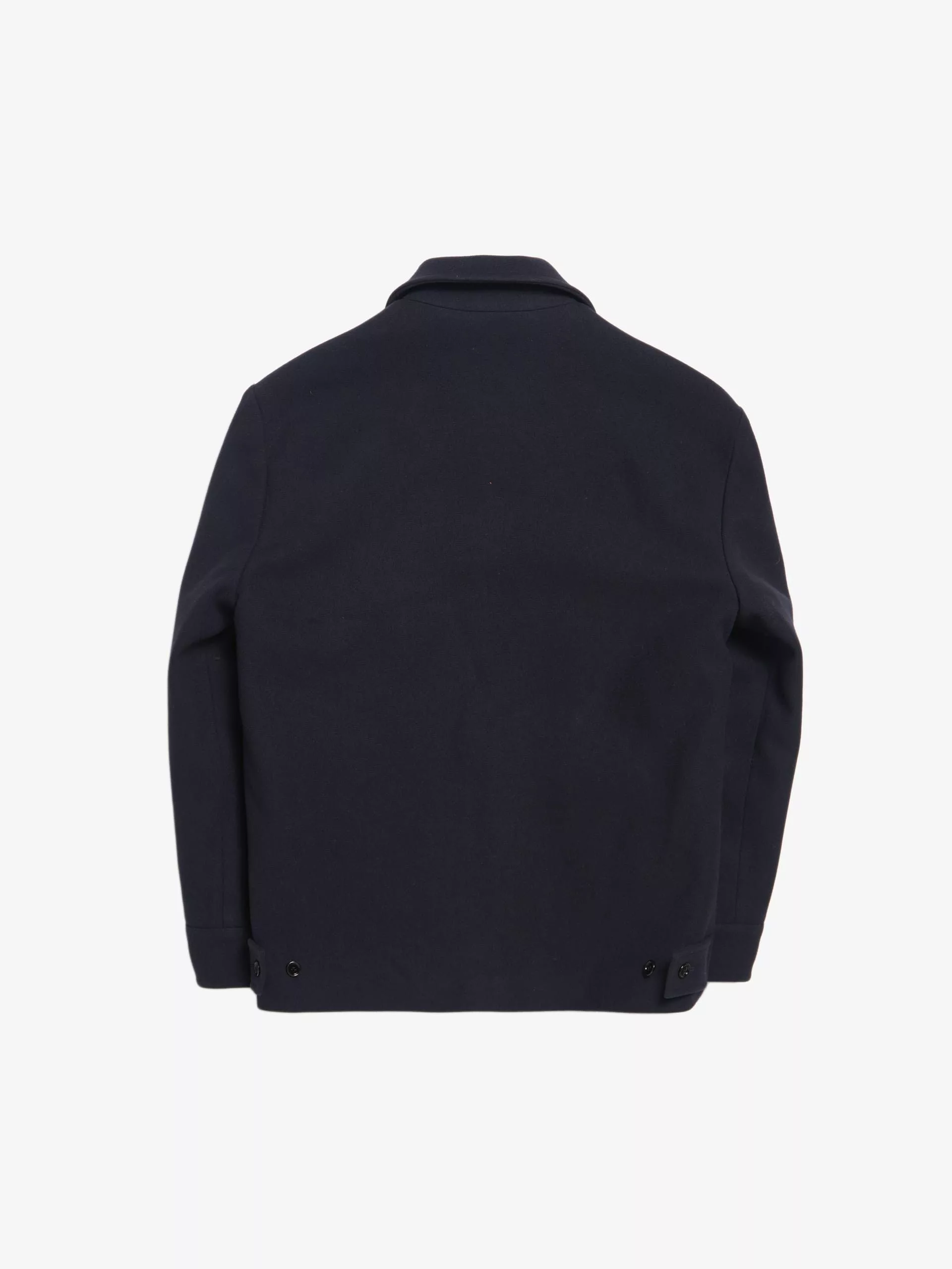 Gucci Parkas Gucci Navy Blue Logo Woolen Jacket