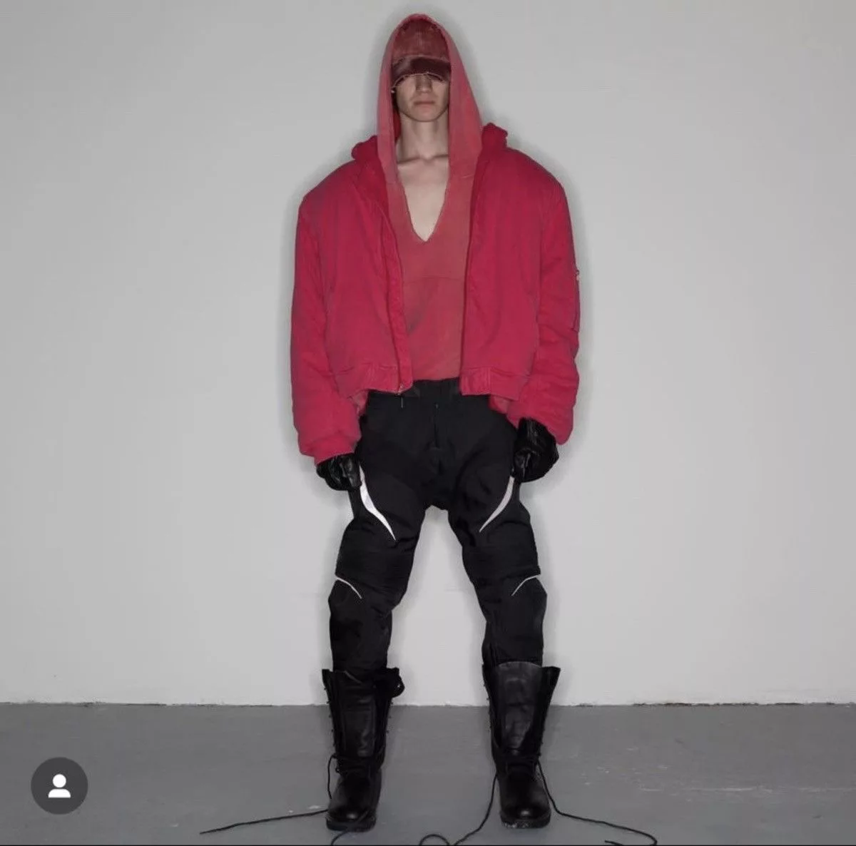 Greg Ross Bombers Greg Ross red towel hoodie oversized bomber