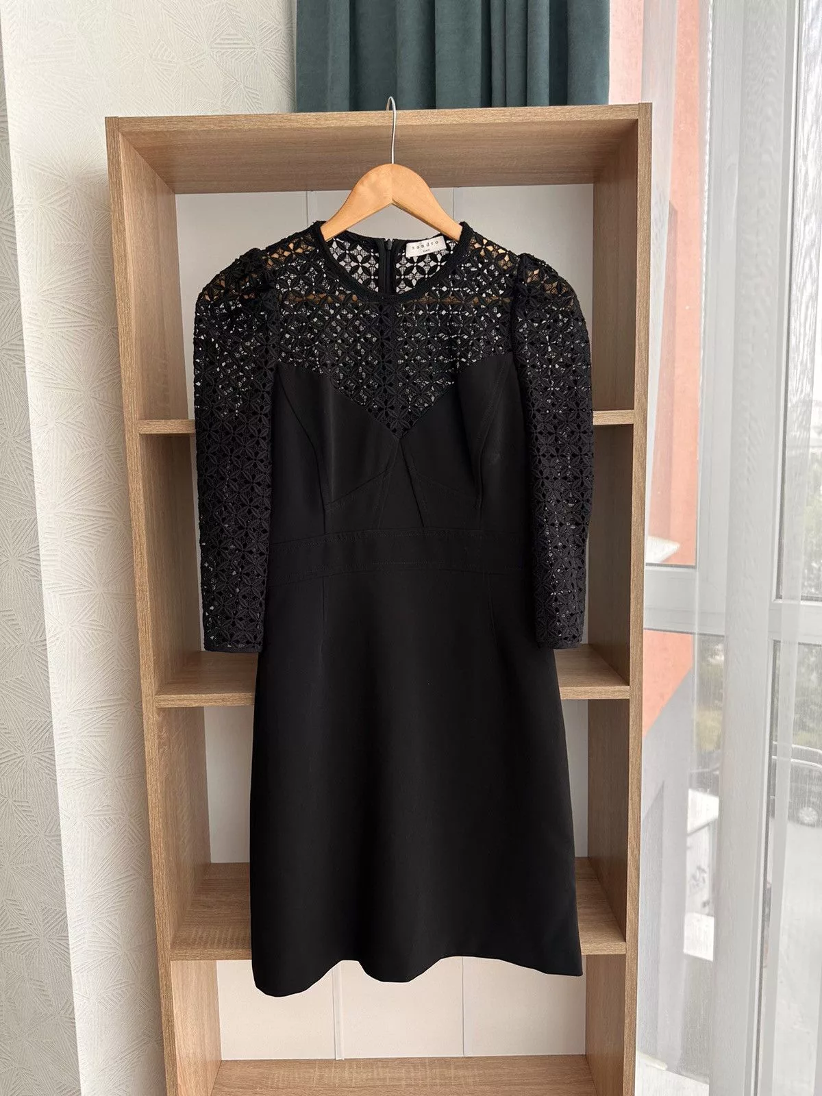 Sandro Midi Dresses Sandro × Vintage Sandro Luxury Emilia Lace Dress Black