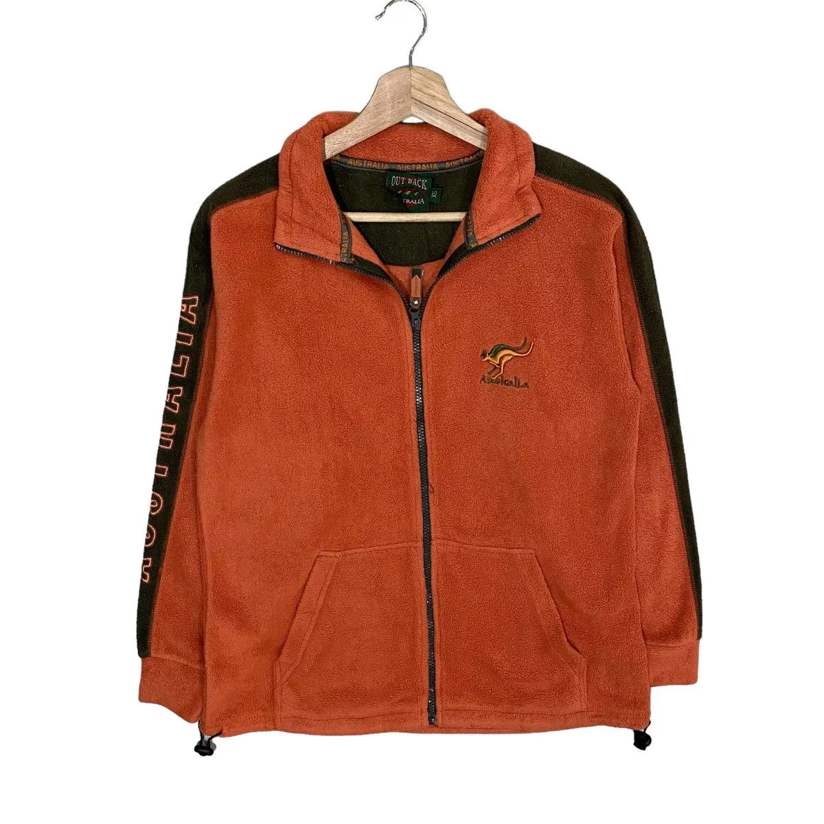 The Australian Outback Collection Light Jackets The Australian Outback Collection VINTAGES OUTBACK AUSTRALIA POLAR FLEECY KANGAROO JACKET Orange Gorpcore