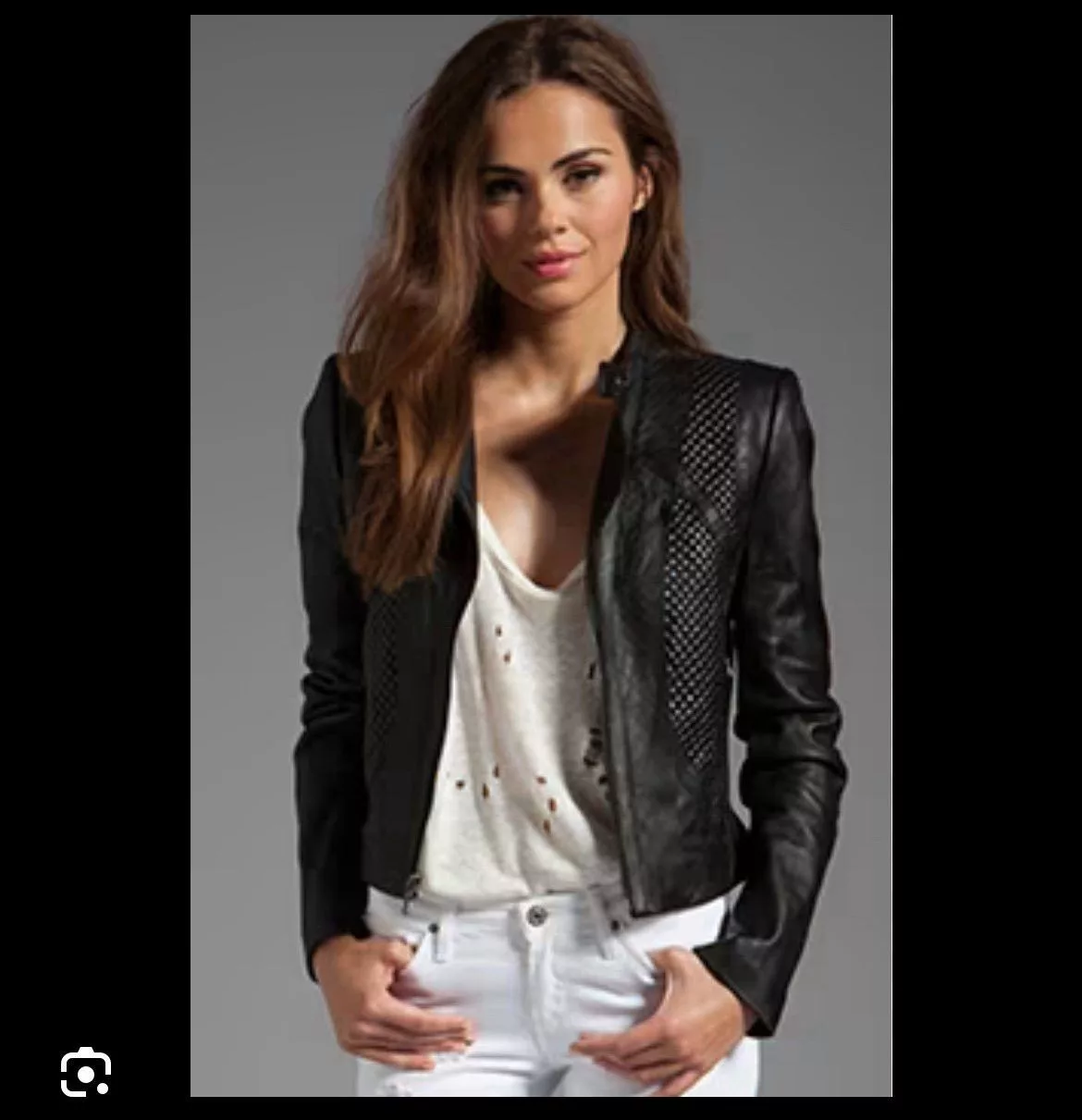 Bcbgmaxazria Jackets BCBGMaxAzria Misa Blocked Moto Jacket Black