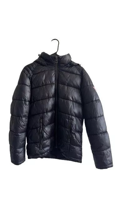 Guess Light Jackets Stylish Black GUESS Puffer Jacket