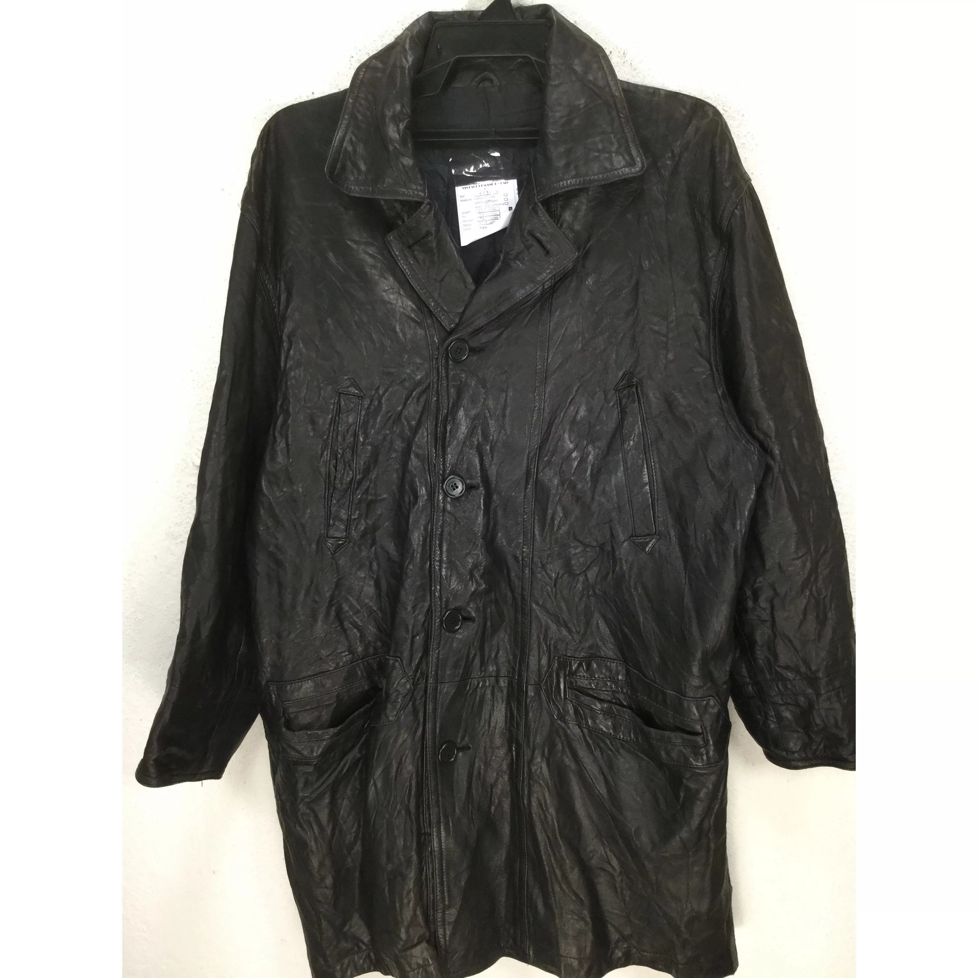 Vintage Leather Jackets Vintage Black Leather Coat Jacket