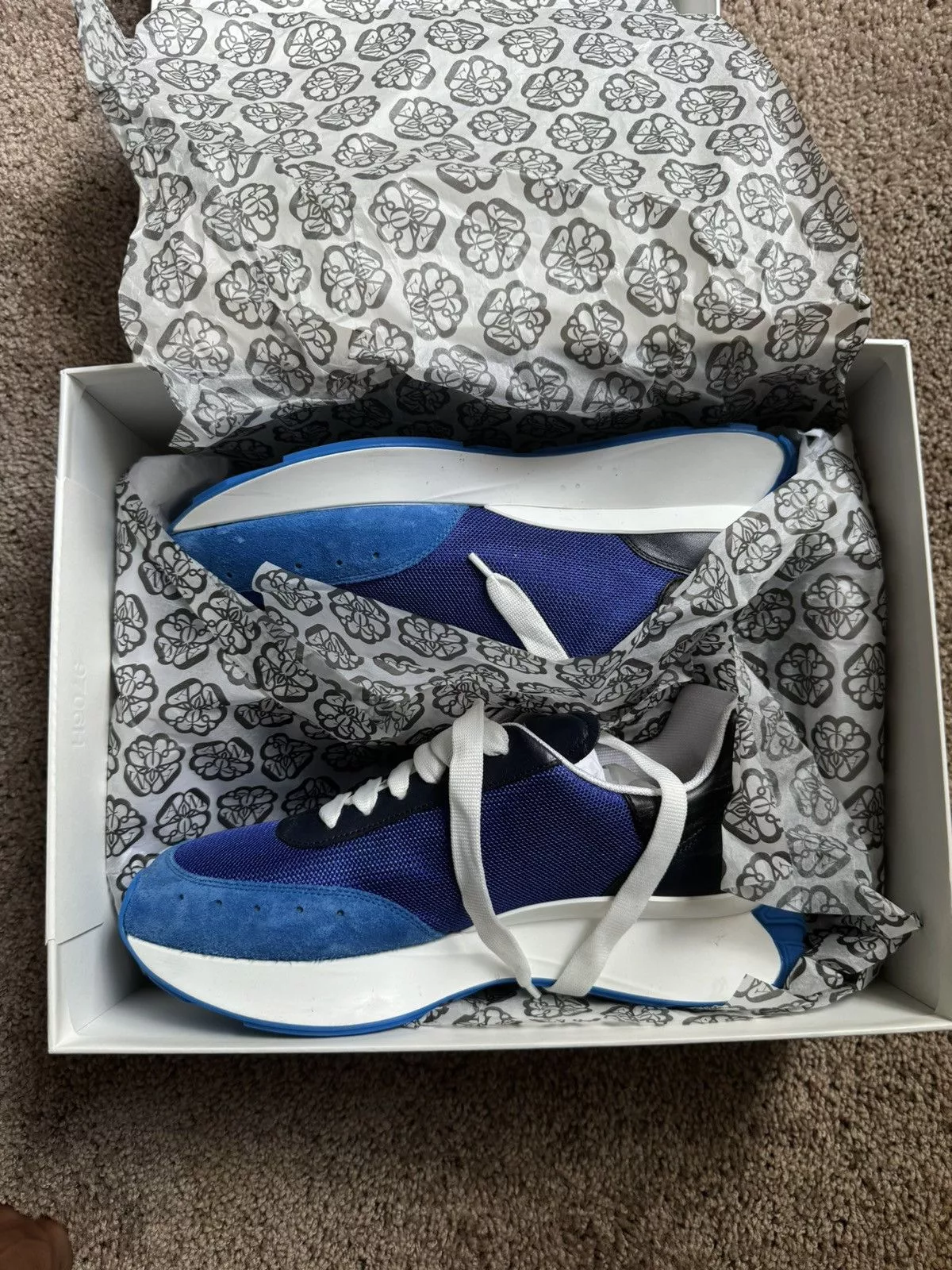Alexander McQueen Low Top Sneakers Alexander McQueen Sprint Runner Blue