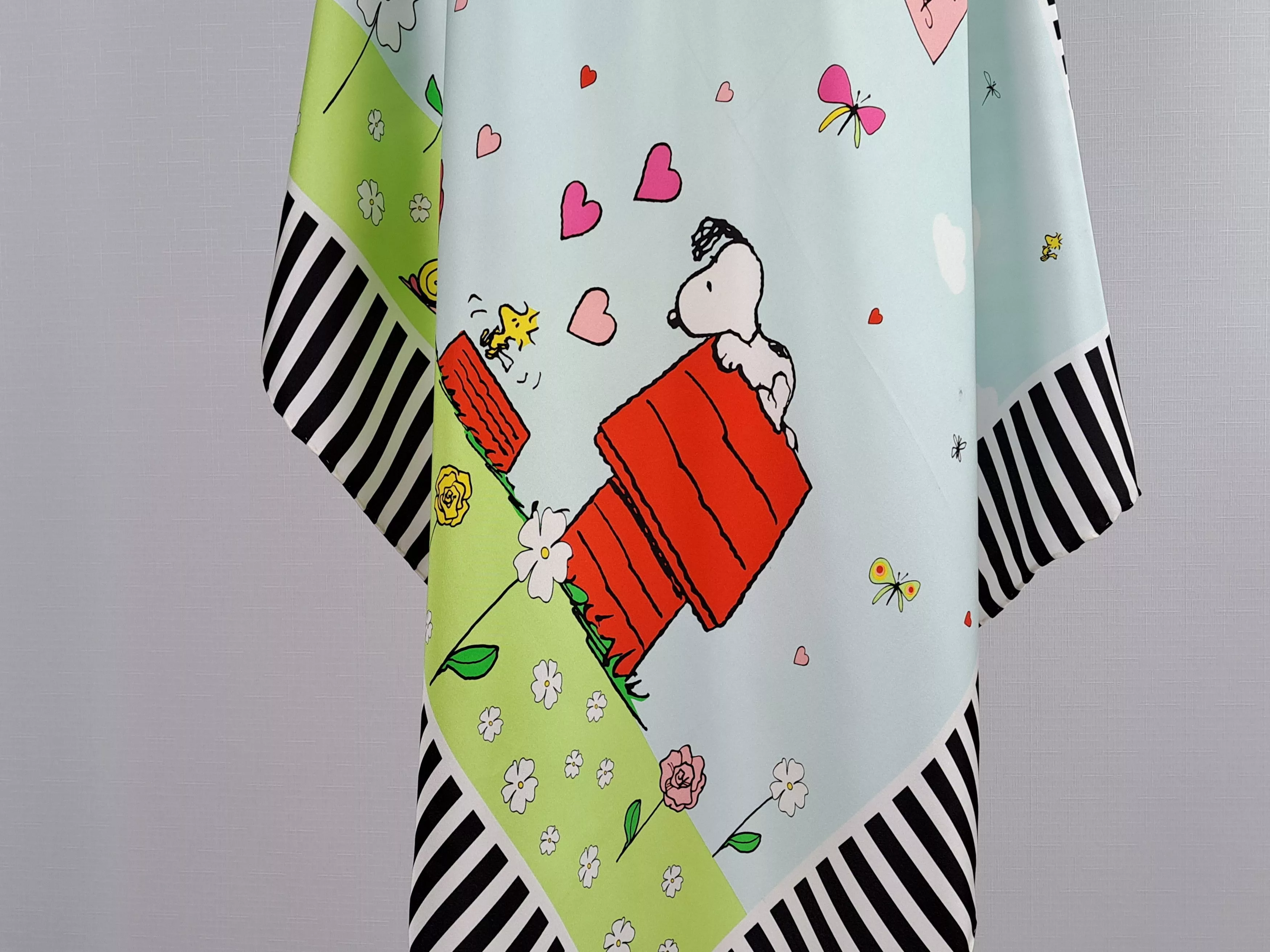 Designer Scarves Designer CODELLO Loves Peanuts - Snoopy - funy silk scarf. Multi