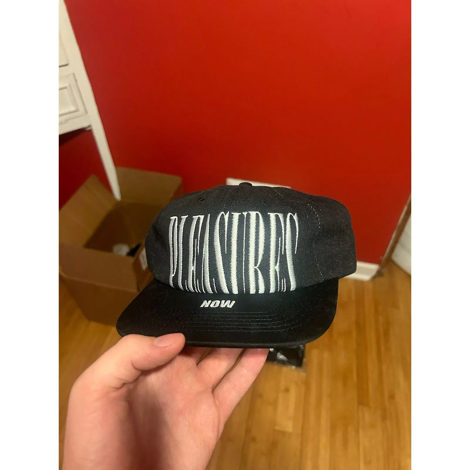 Pleasures Hats Pleasures Stretched Embroidered Spell Out Hat Black