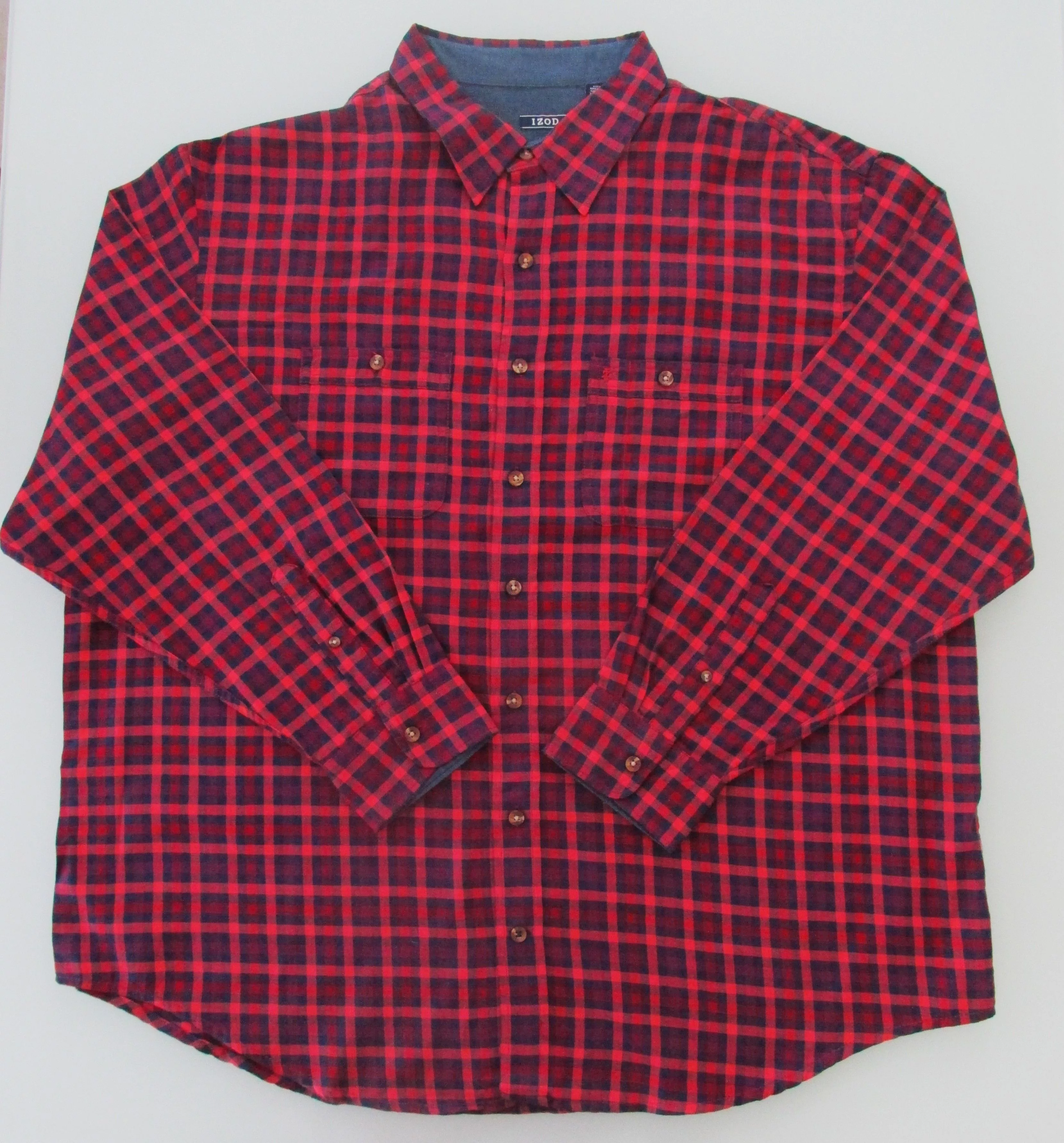 Izod Shirts Button Ups Izod Men's Long Sleeve Cotton Shirt Size 2XL Multi