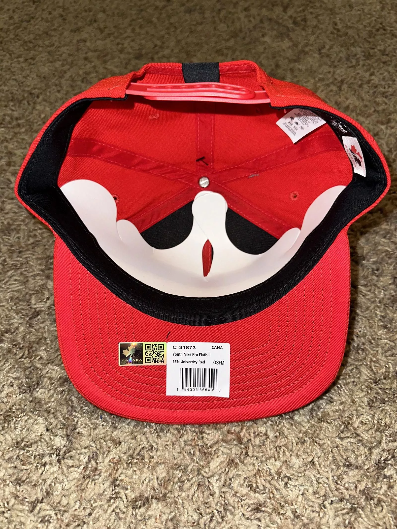 Nike Hats Men's Nike Red Hockey Canada 2022 Snapback Adjustable Hat
