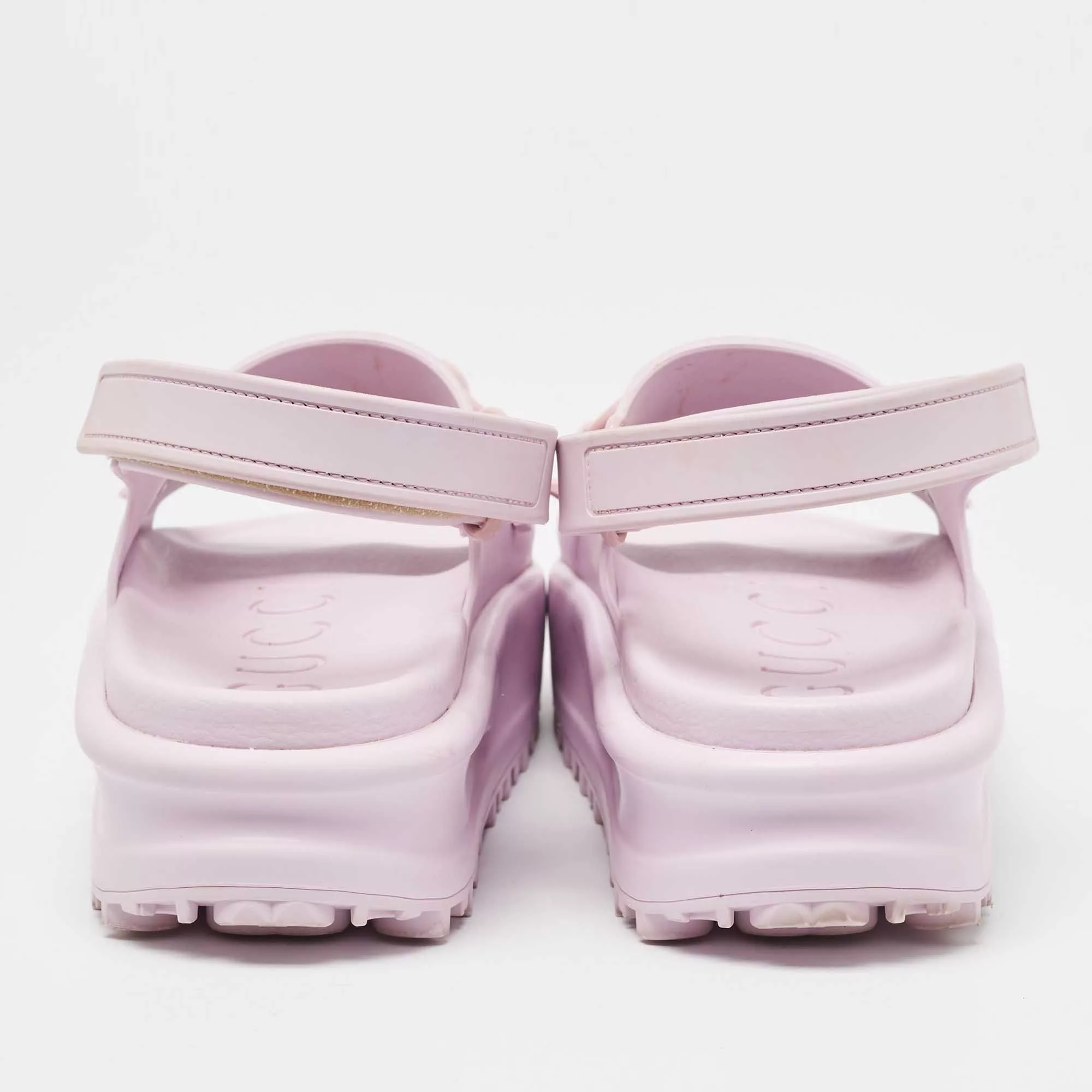 Gucci Sandals Gucci Purple Rubber Slingback Sandals