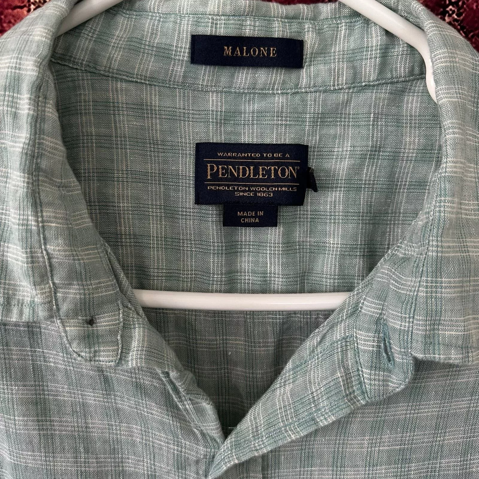 Pendleton Shirts Button Ups Men’s Pendleton, Short Sleeve xlarge Green