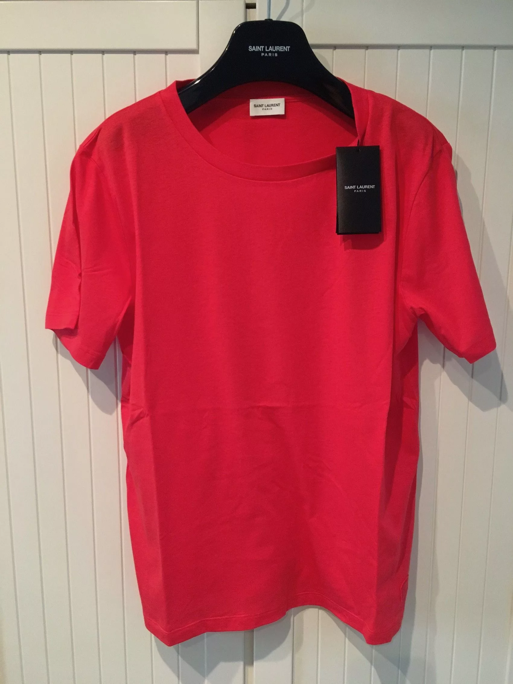 Saint Laurent Paris Short Sleeve T Shirts Saint Laurent Paris SS'18 Short Sleeve T-shirt Red
