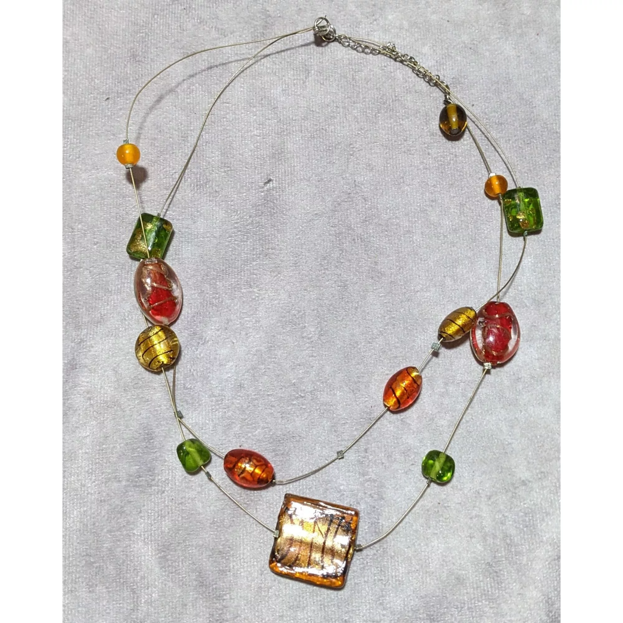 Other Necklaces Other Bright Summer Glass Floating Necklace Multi