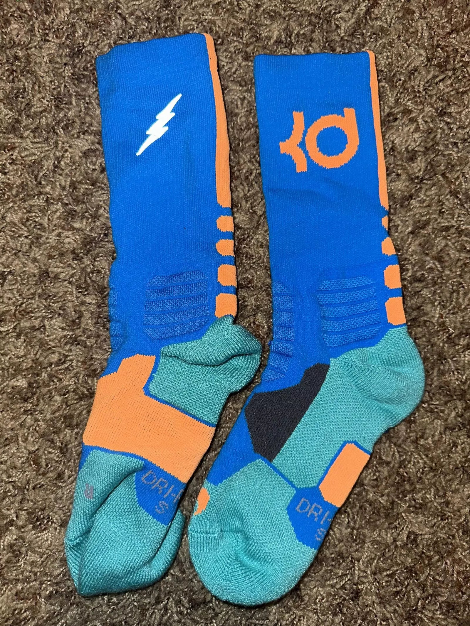 Nike Socks Underwear Nike HYPER ELITE KD Basketball Socks Blue/Orange SX4814