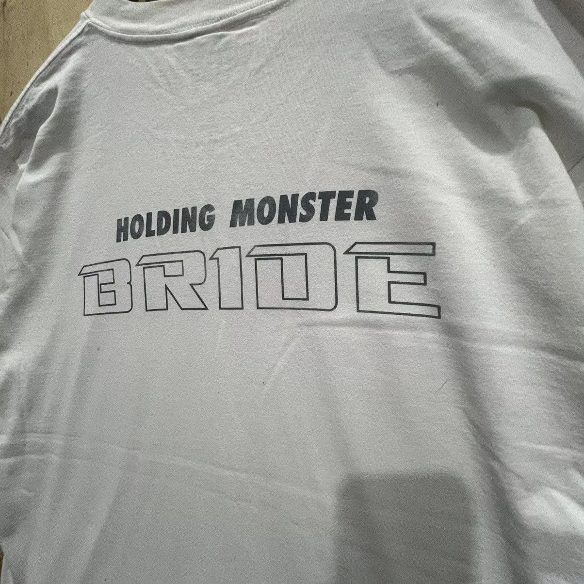 Designer Short Sleeve T Shirts Designer Holding Monster Bride White