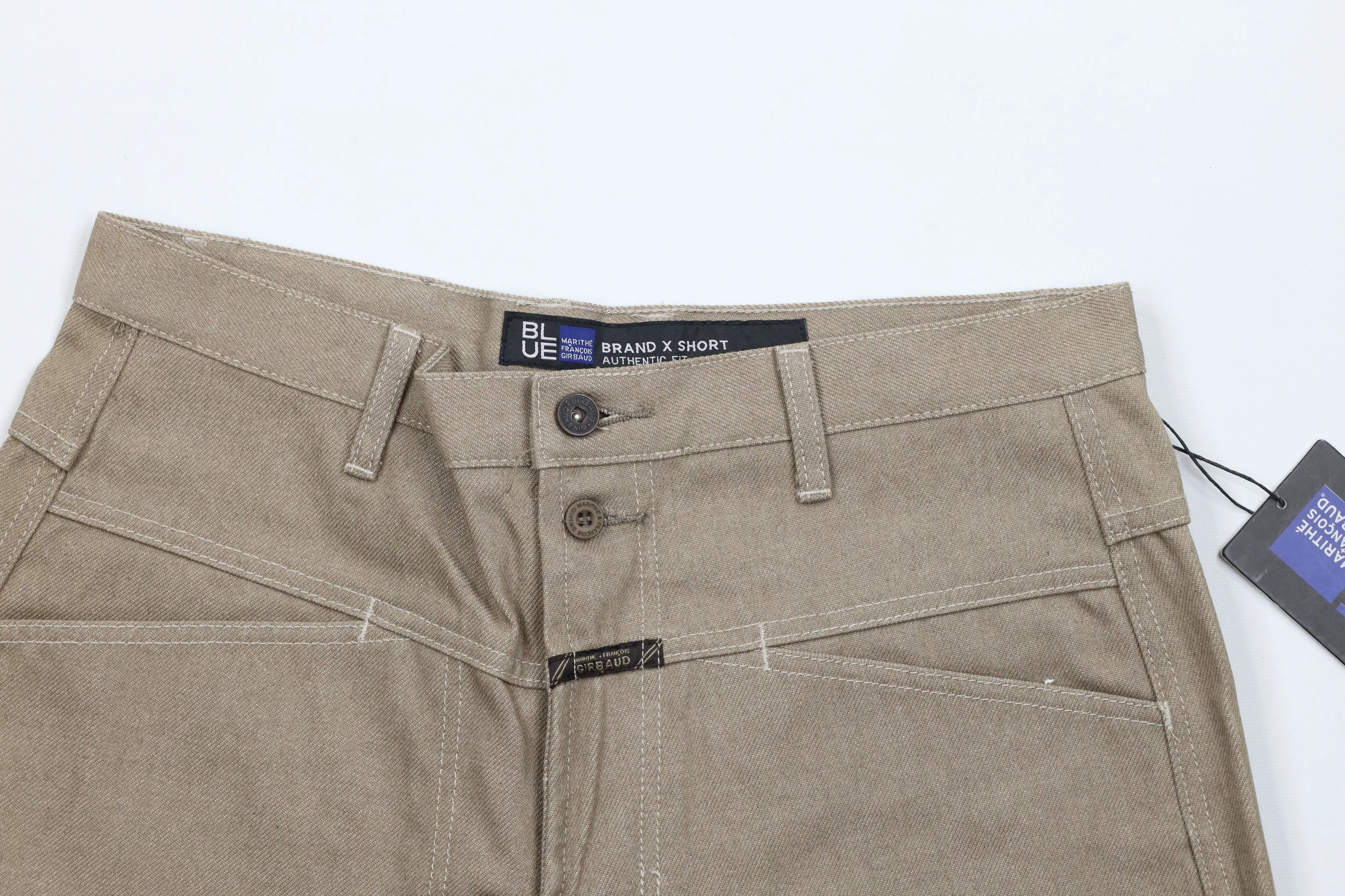 Marithe + Francois Girbaud Shorts Marithe + Francois Girbaud × Vintage NOS Vintage 90s Marithe Francois Girbaud Denim Jean Shorts Beige