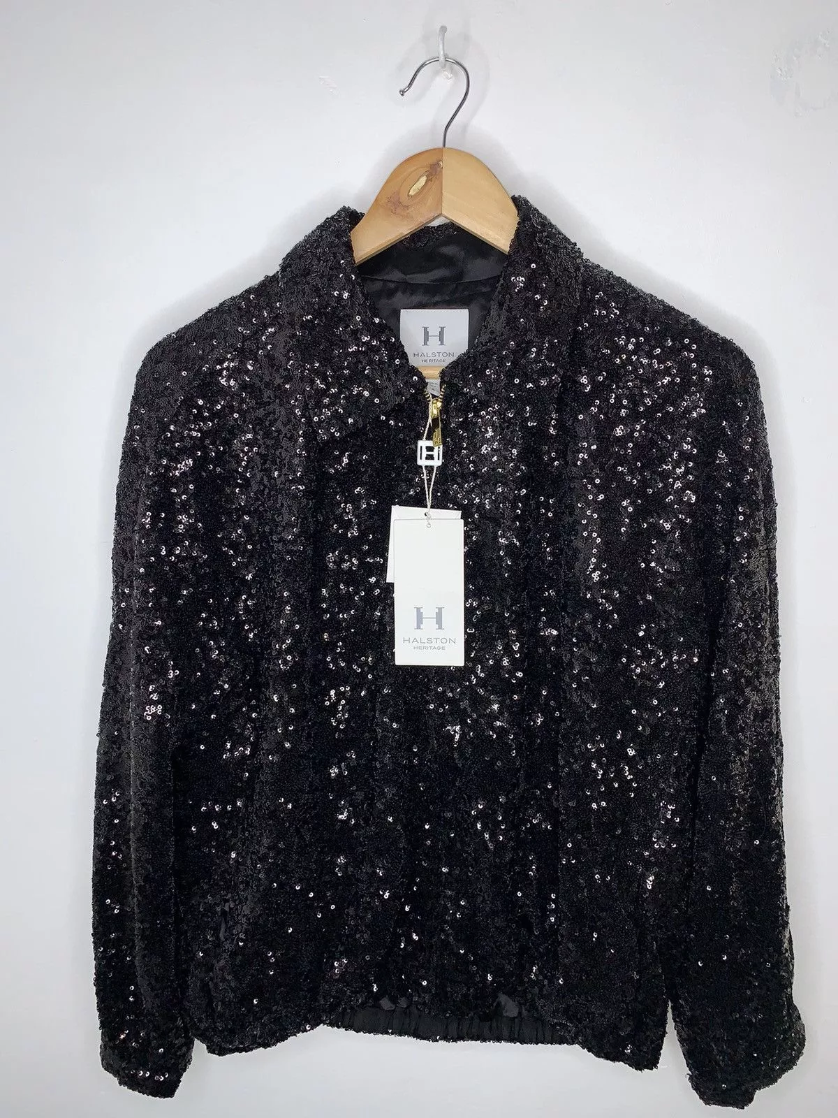 Halston Heritage Jackets Halston Heritage Sequinned Jacket Black