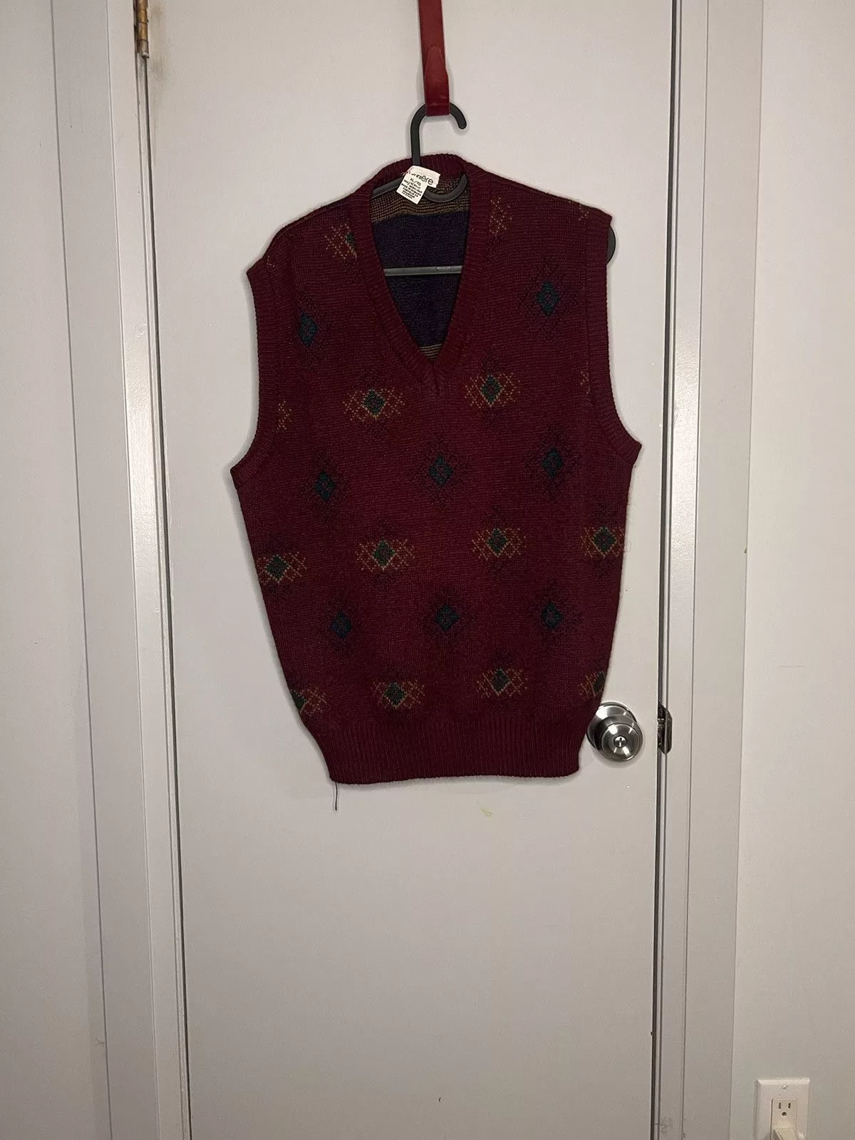 Vintage Sweaters Knitwear Vintage Vest Red