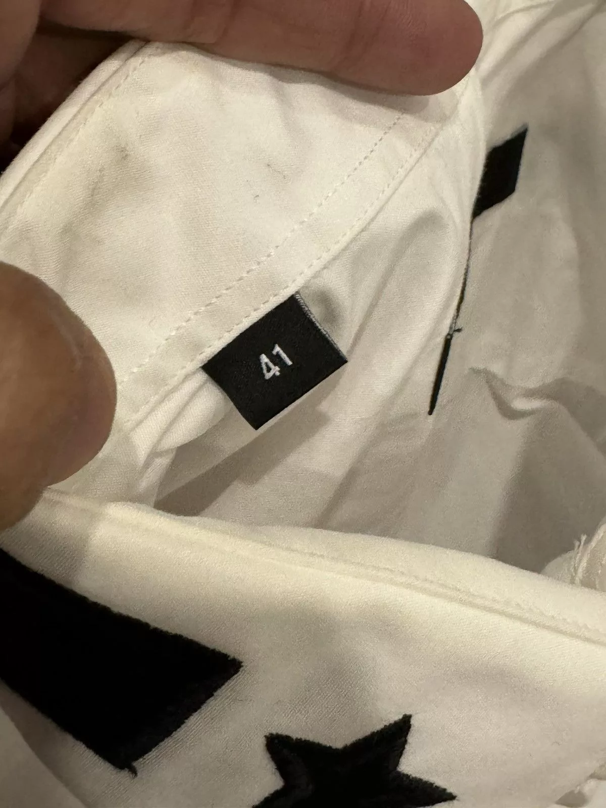Givenchy Shirts Button Ups Givenchy Star Embroidered Tailored White