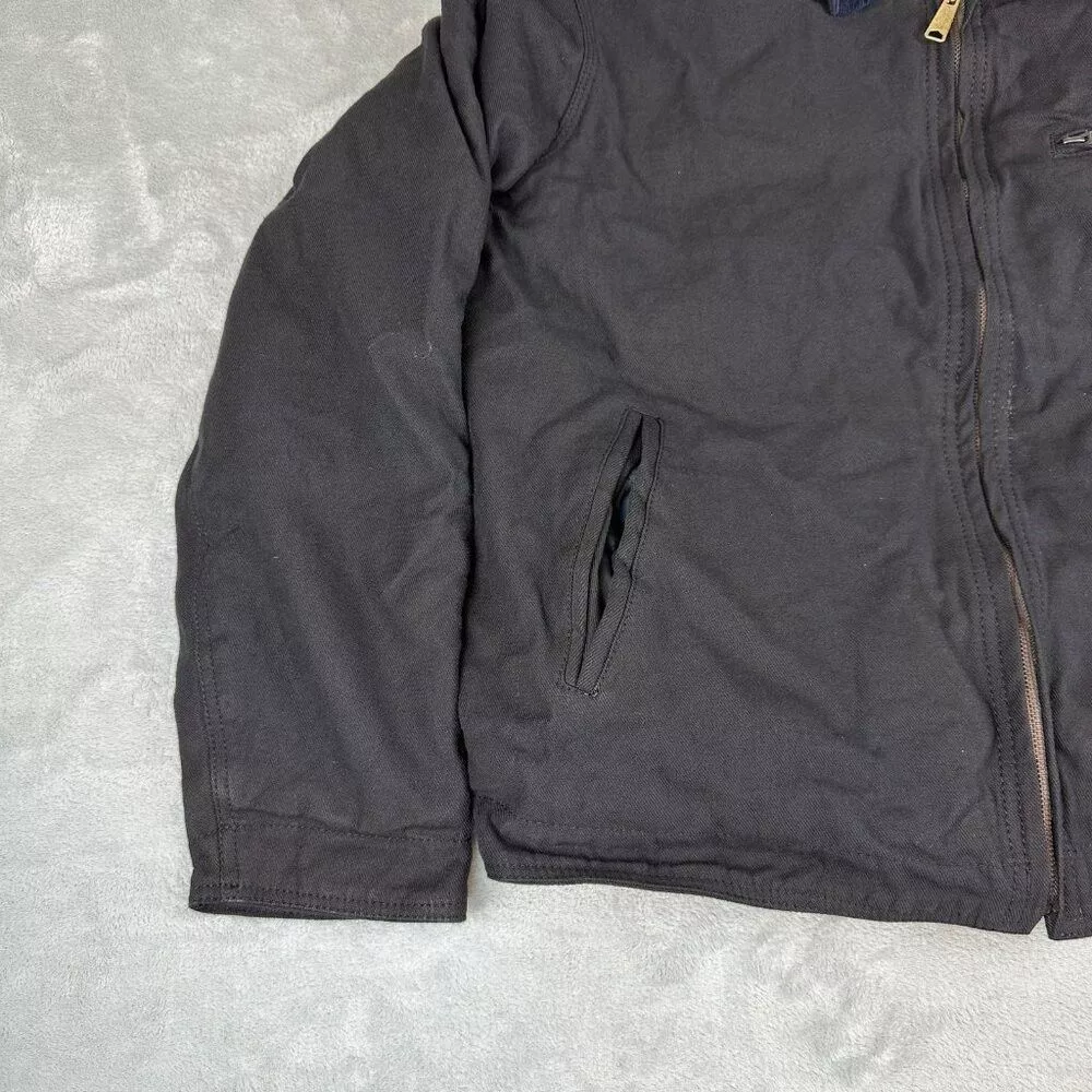 Carhartt Bombers Carhartt Re-work Detroit Black Jacket Navy Blue Collar Men