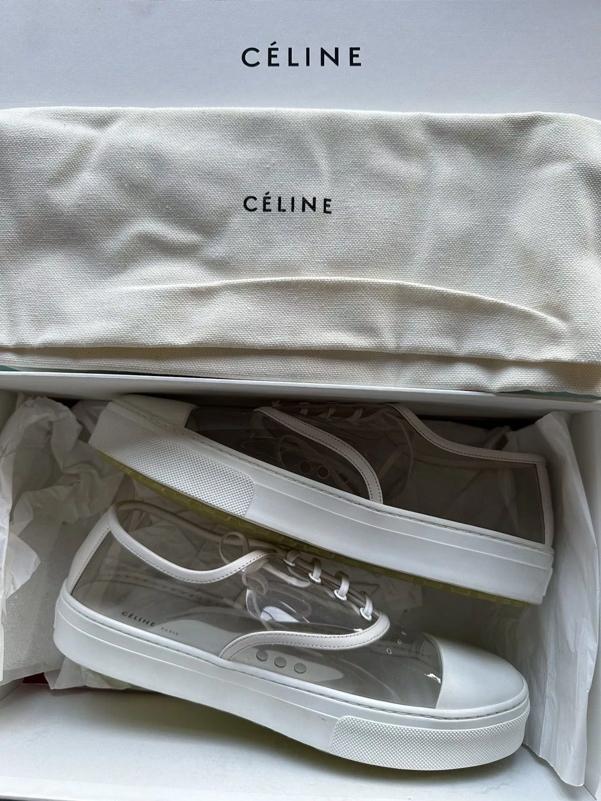 Celine Flats Celine Phoebe Philo " archive" flats White