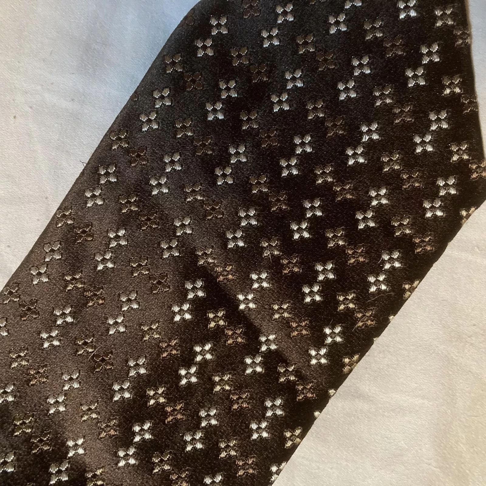 Express Ties Pocketsquares Express Brown 100% Silk Tie