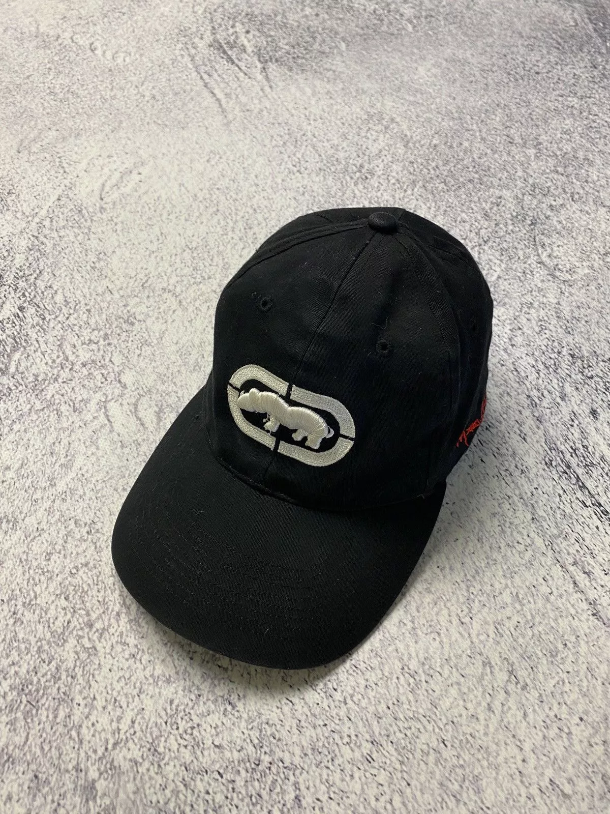 Ecko Unltd. Hats Ecko Unltd. × Vintage Vintage Ecko Unltd. Marc Ecko Big Logo FlexFit Cap Hat Rap Black Streetwear