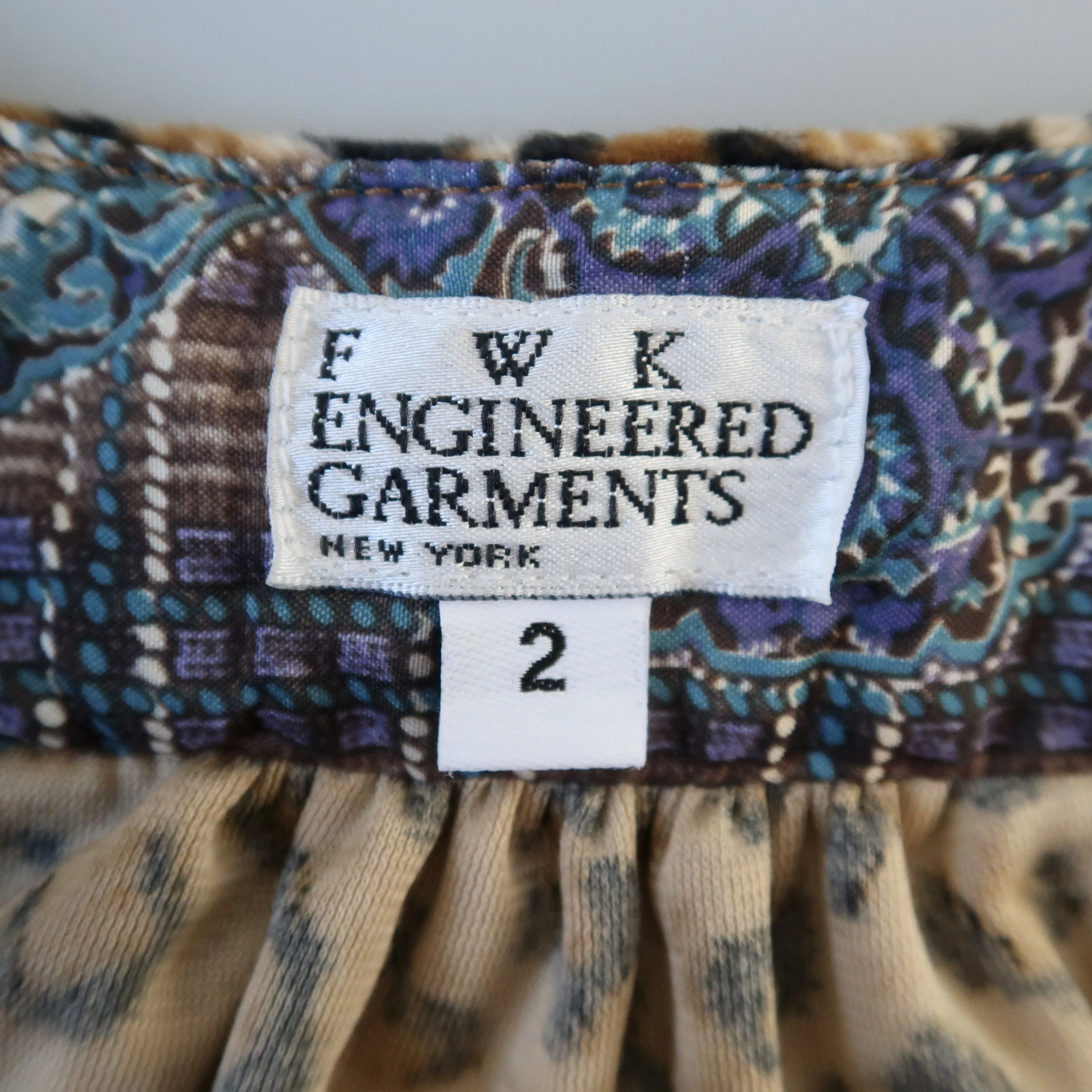 Engineered Garments Blouses FWK Engineered Garments Leopard Velour Tunic Pullover 2 Multi