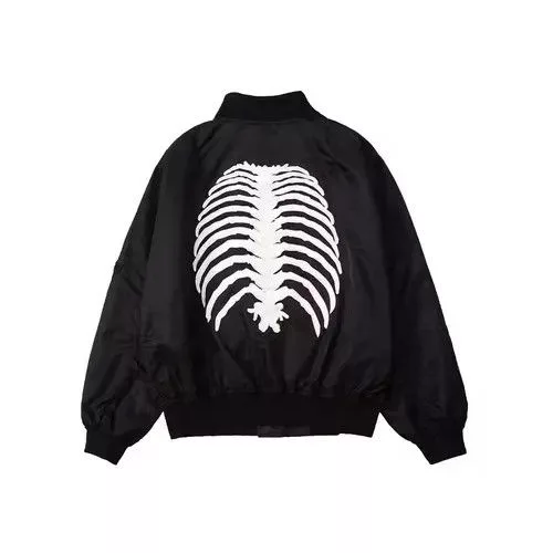 Other Light Jackets Other Skeleton Graphic Black Bomber Jacket Avant-Garde