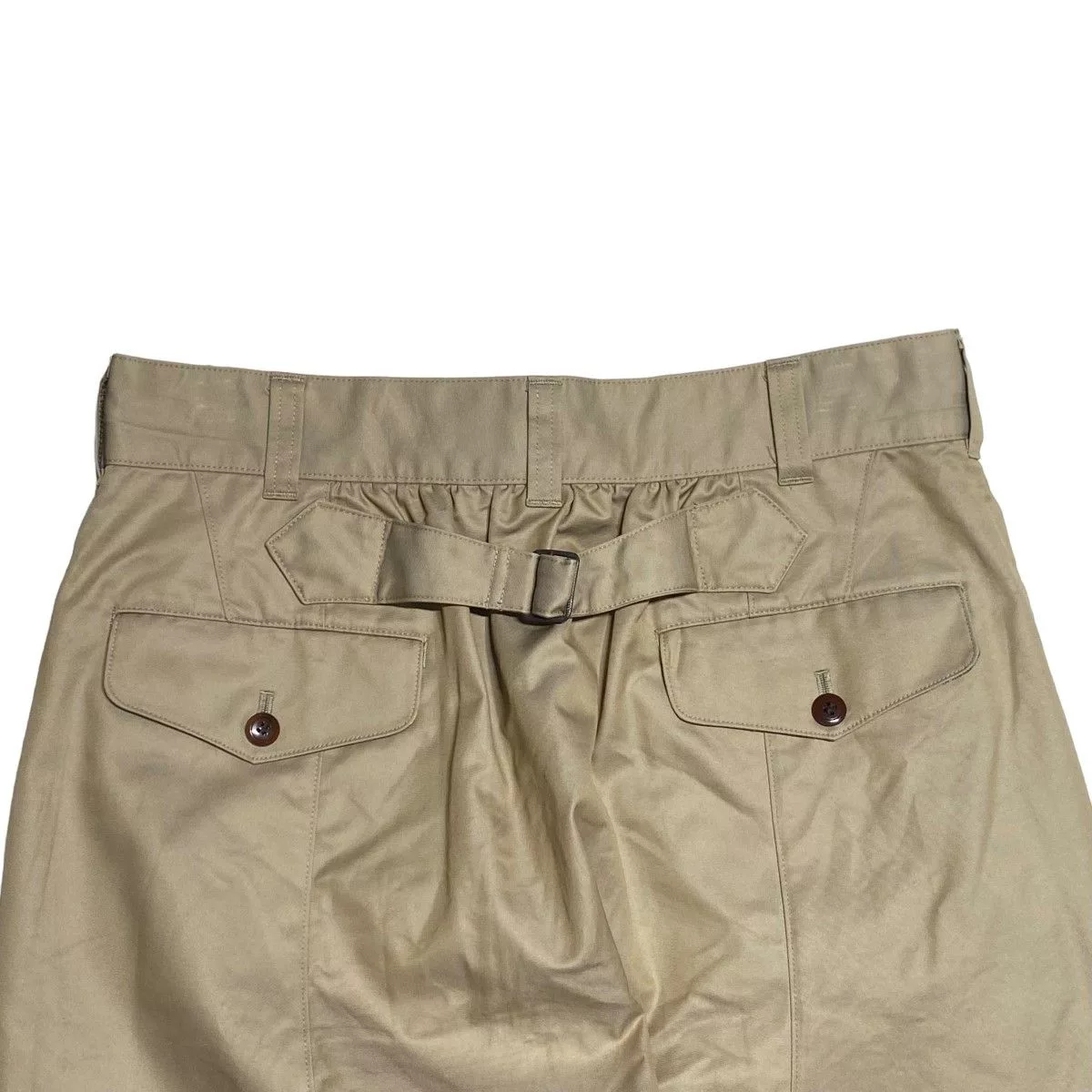 Junya Watanabe Cropped Pants Cotton Ester Gaba Saruel Beige