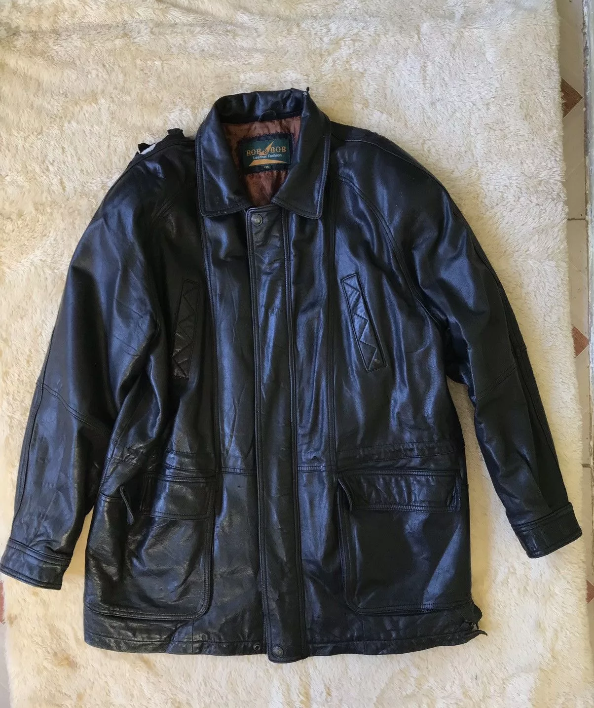Leather Leather Jackets Leather × Vintage Rob & Bob Vintage Leather Jacket Black